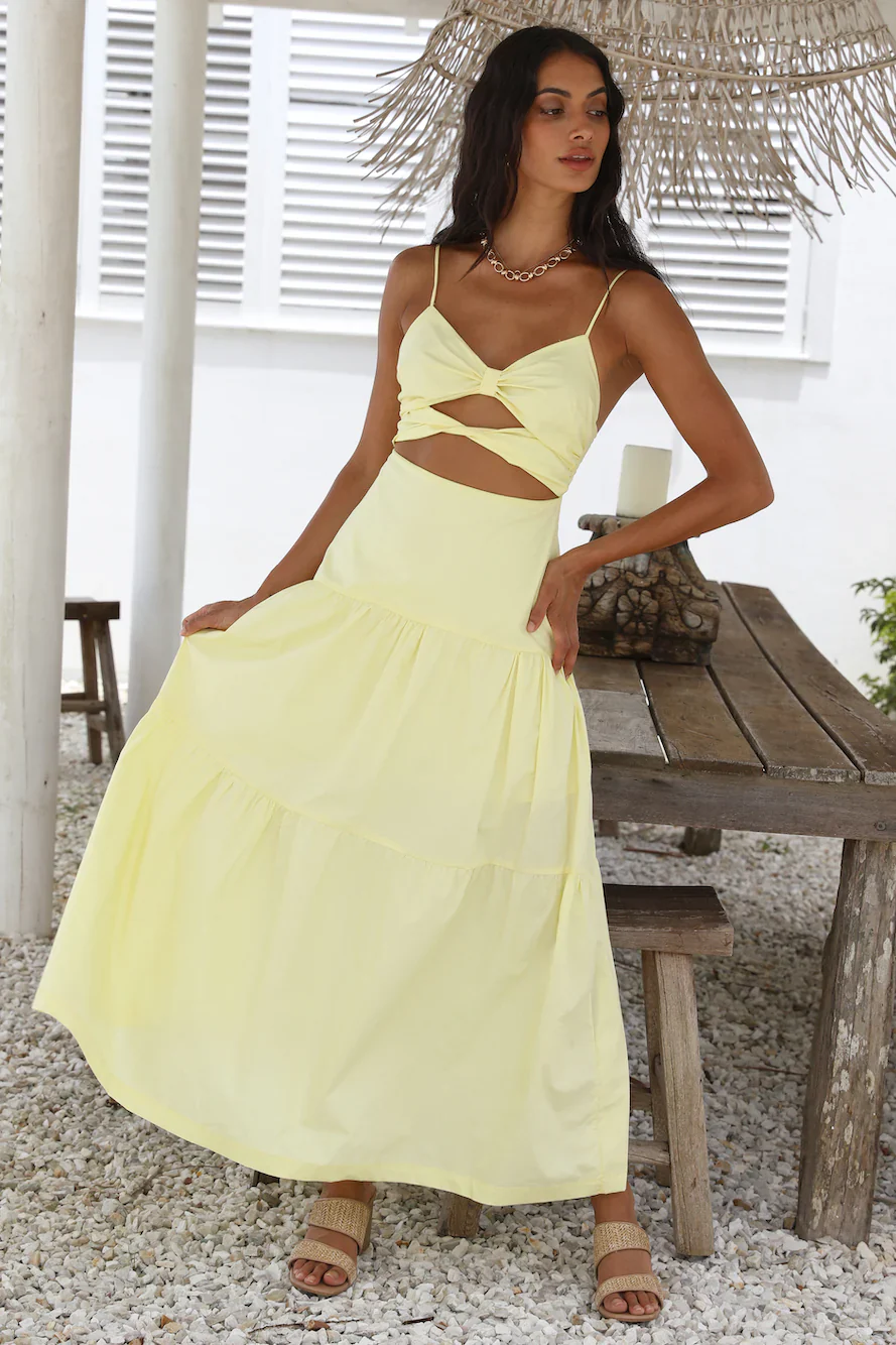 Make It Natural Maxi Dress Yellow - luluinthesky