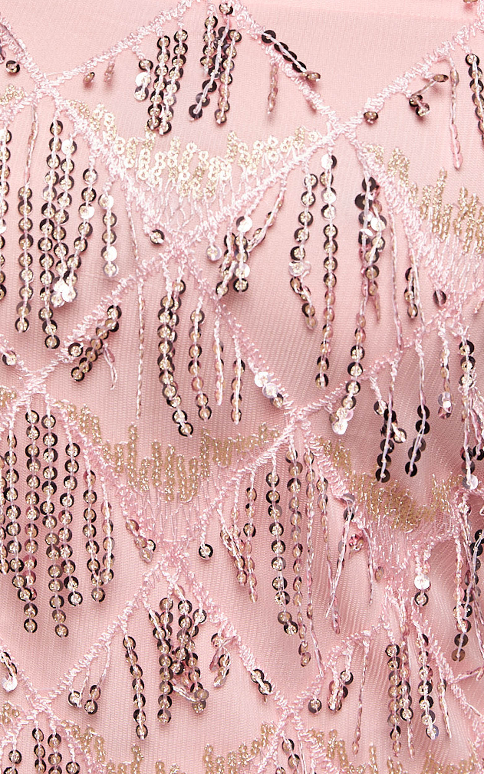 Shook Mini Dress Cami Sequin Fringe Dress in Pink Sequin - luluinthesky