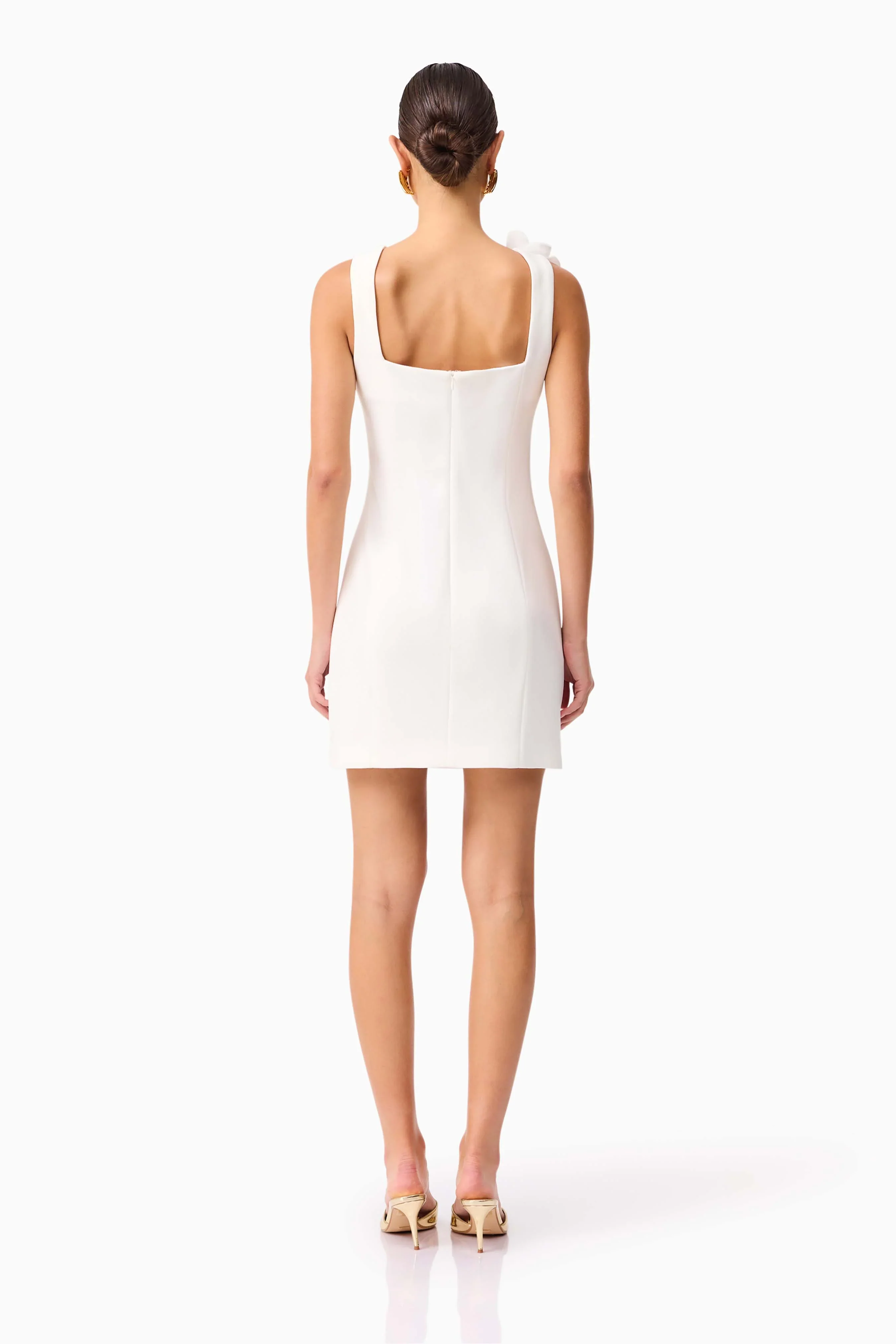 Chantelle Floral Mini Dress in White - luluinthesky