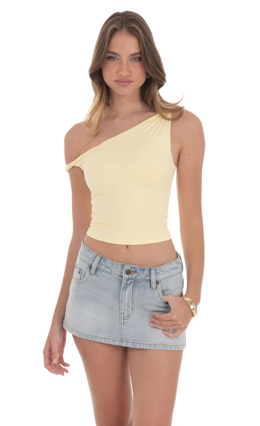 Mini Denim Skort in Light Blue - luluinthesky