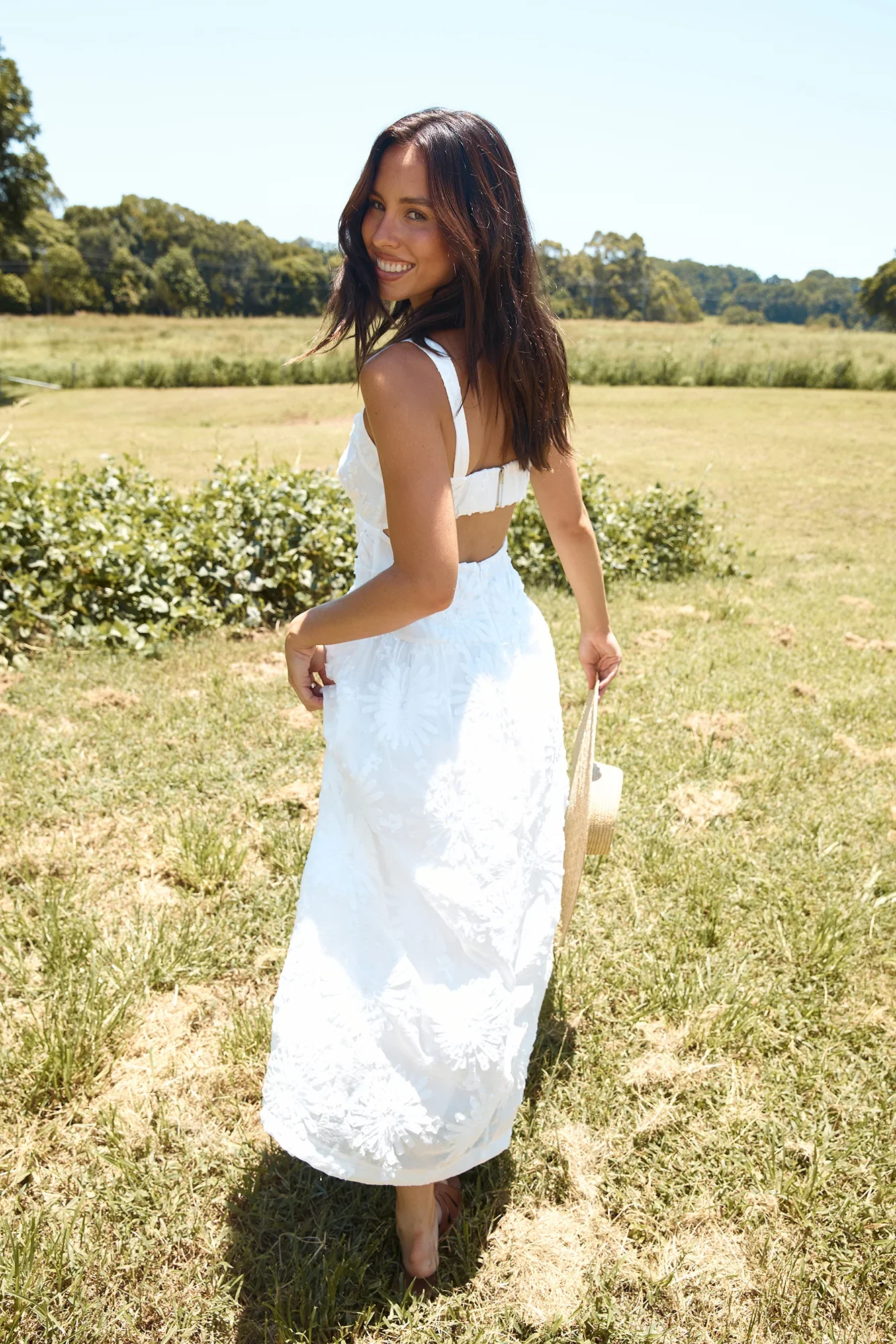 Porcelain Princess Maxi Dress White - luluinthesky