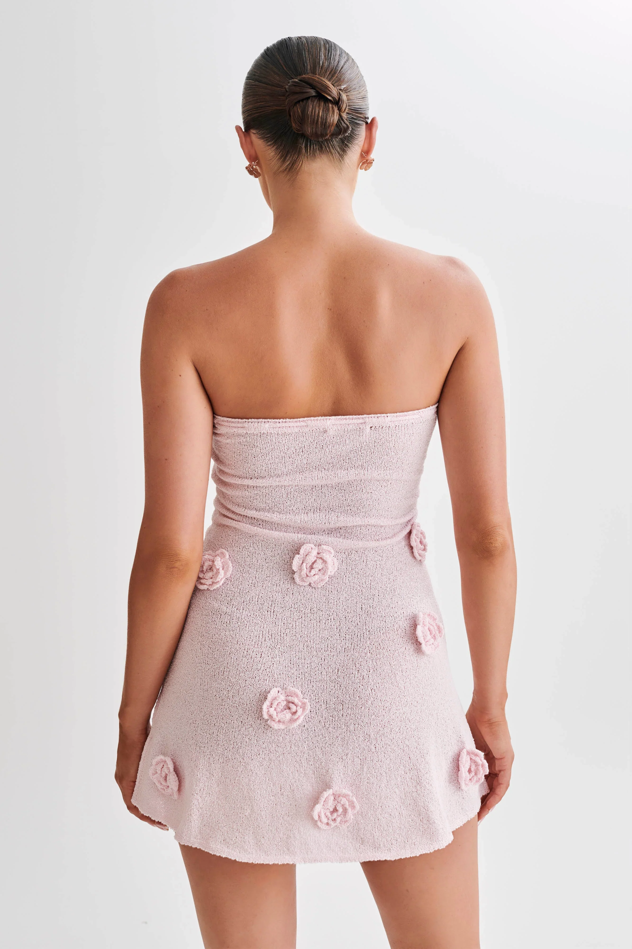 Connelly Strapless Knit Mini Dress - Fairy Floss Pink - luluinthesky
