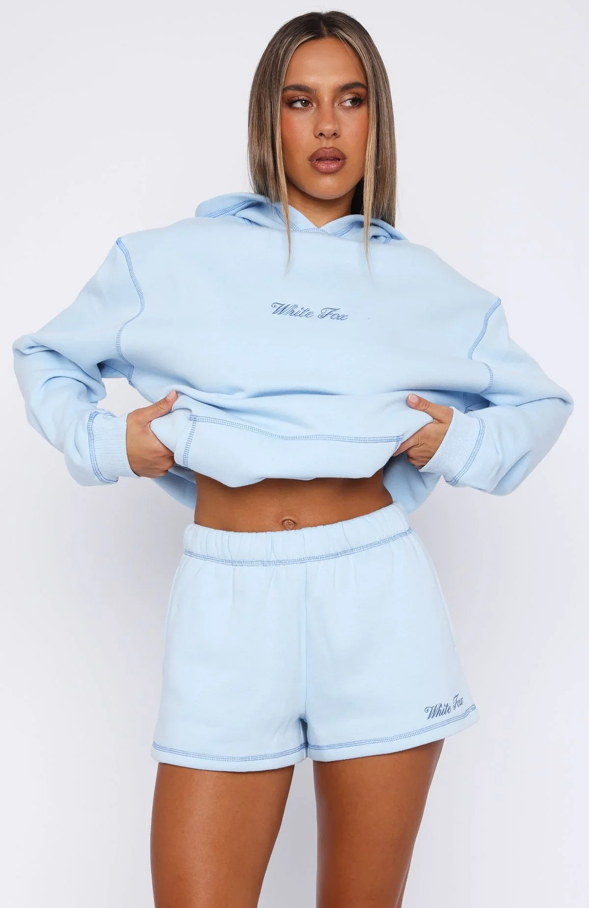 Instant Attraction Lounge Shorts Baby Blue - luluinthesky