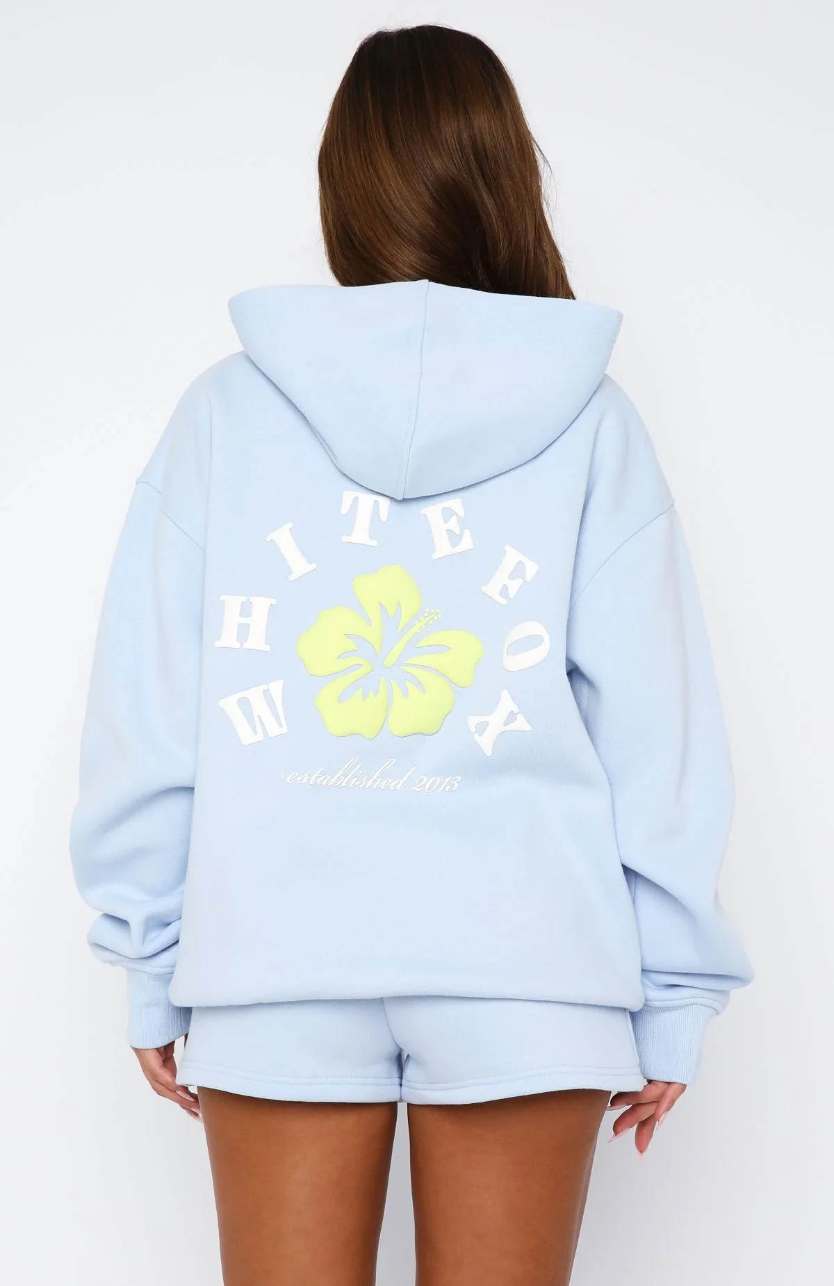 Keep Blooming Oversized Hoodie Blue - luluinthesky
