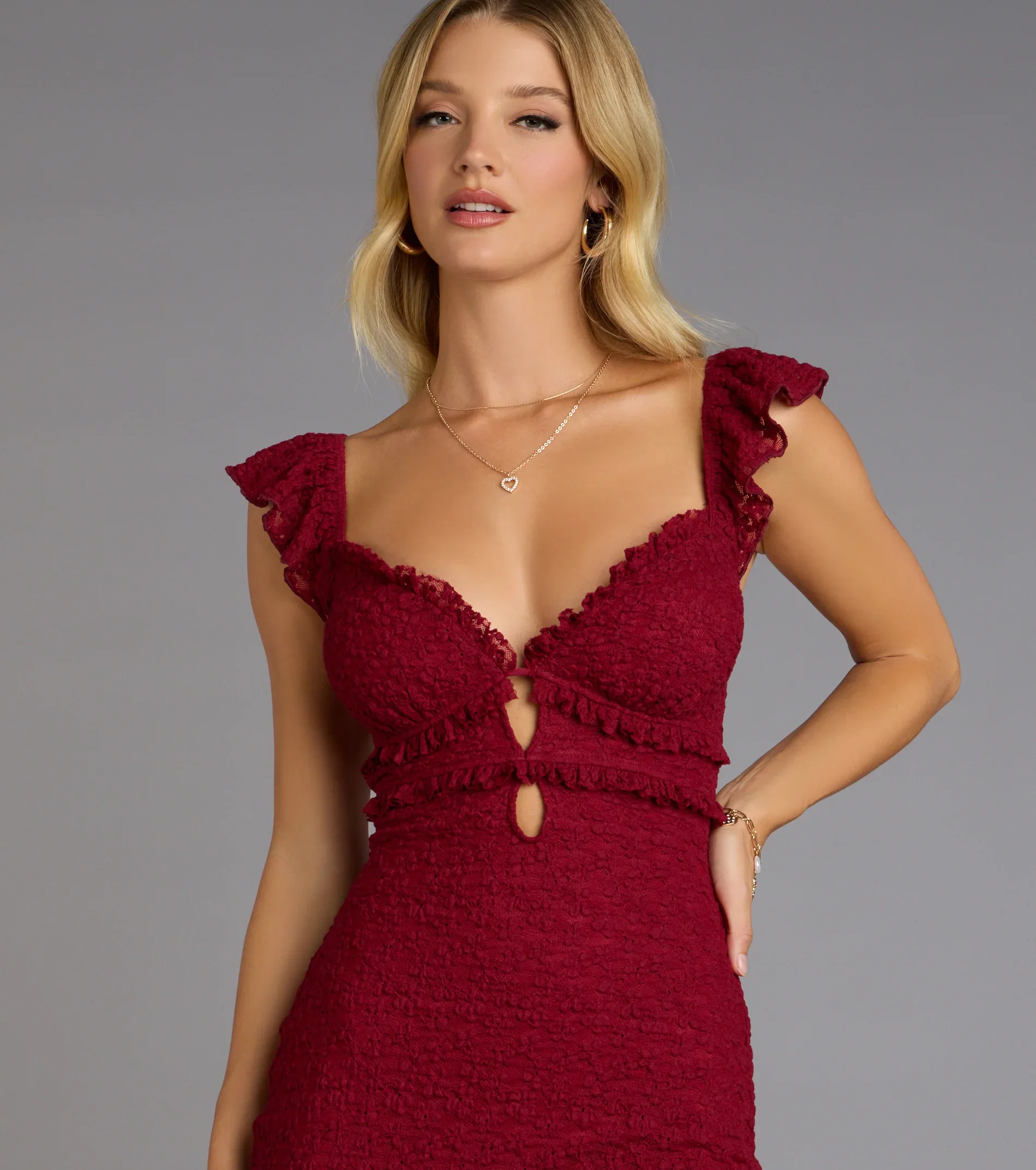 Sweet And Sultry Lace Mini Dress - luluinthesky