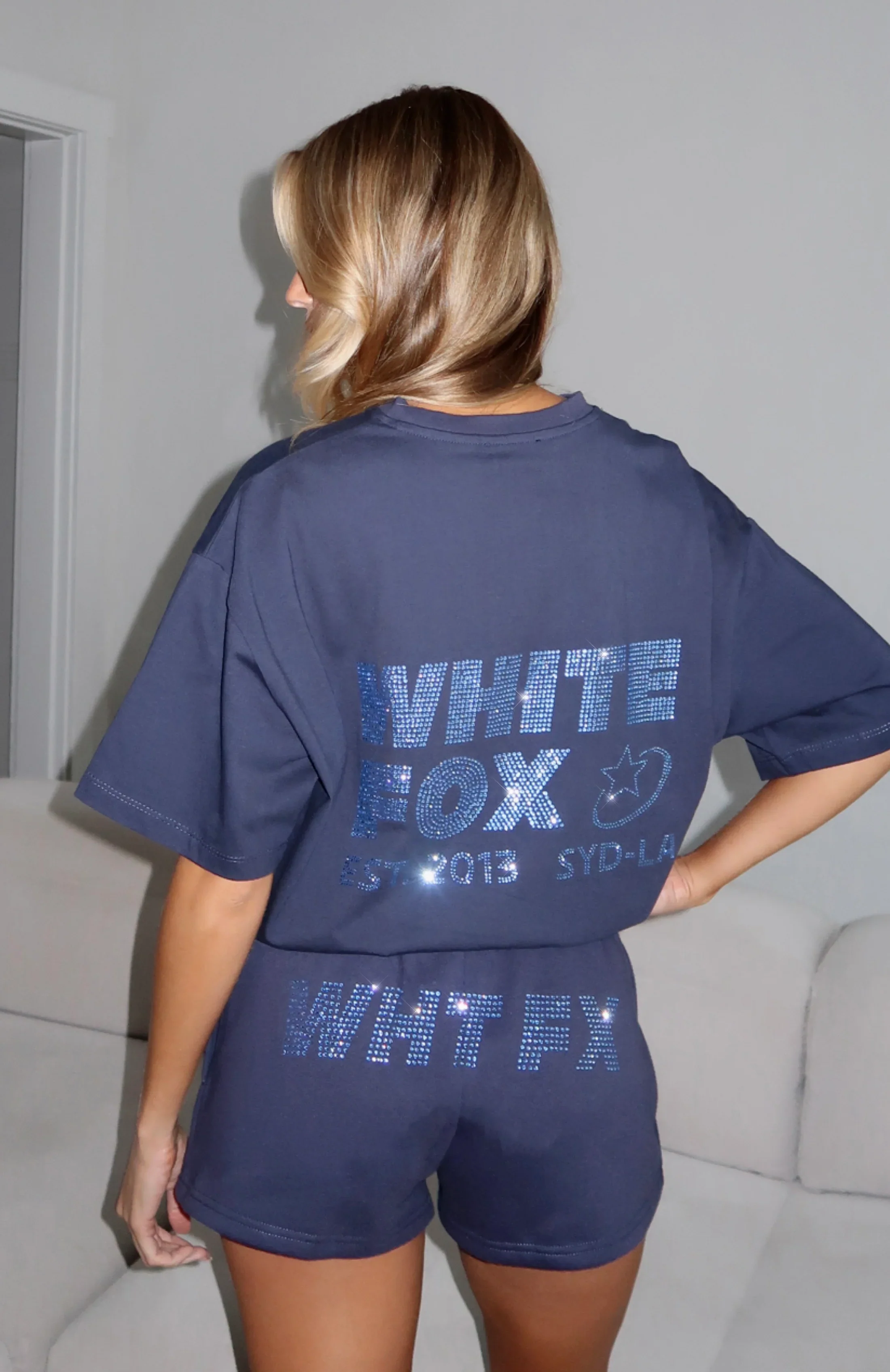 Always Shining Oversized Tee Navy - luluinthesky