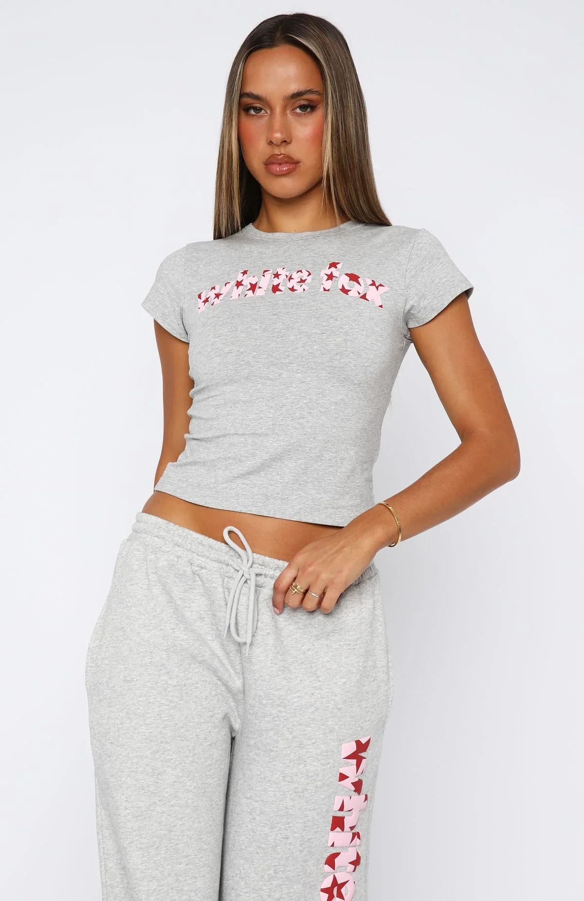 From The Archives Jaxx Baby Tee Dark Grey Marle - luluinthesky