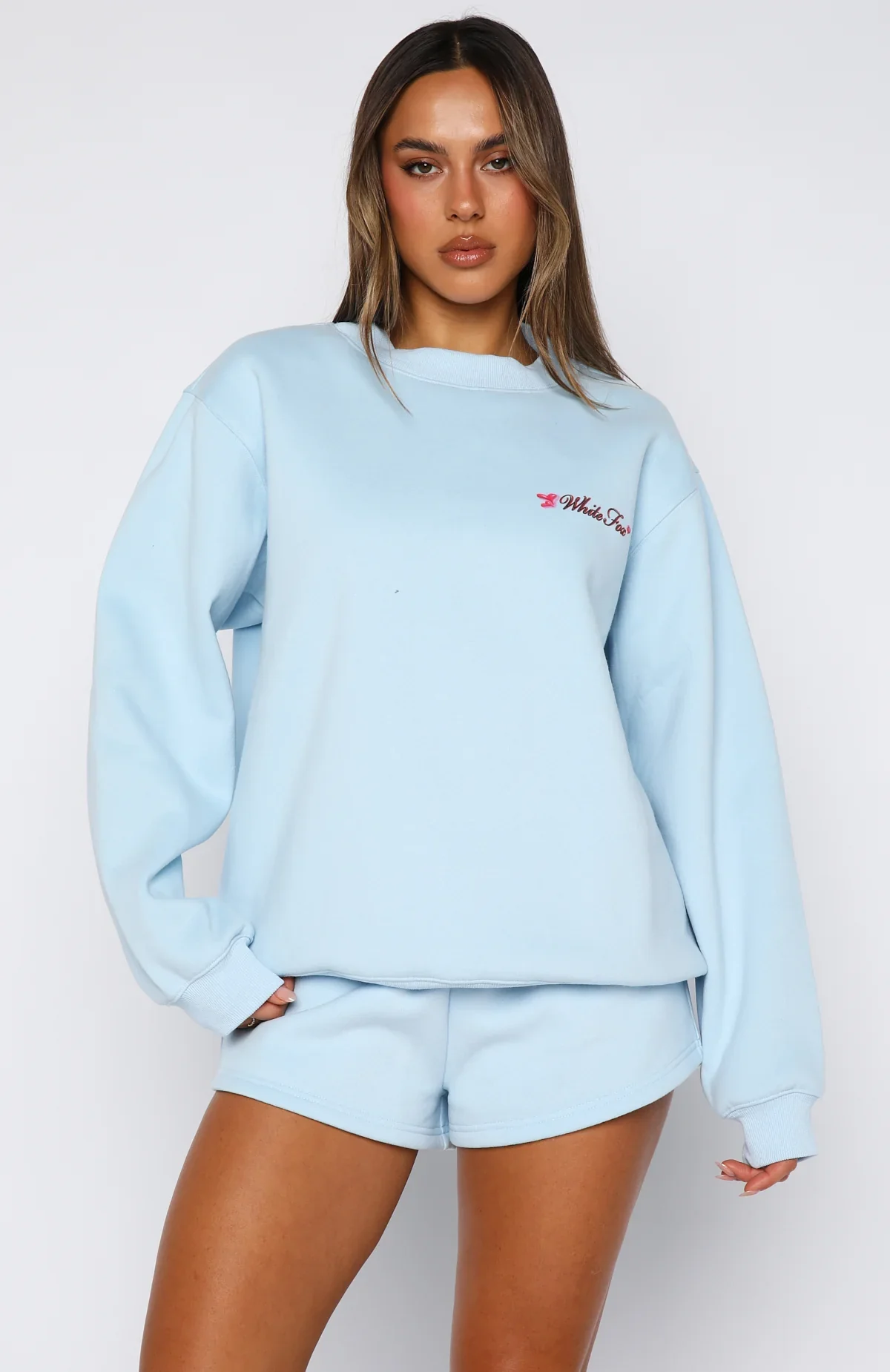 Trouble Maker Oversized Sweater Baby Blue - luluinthesky