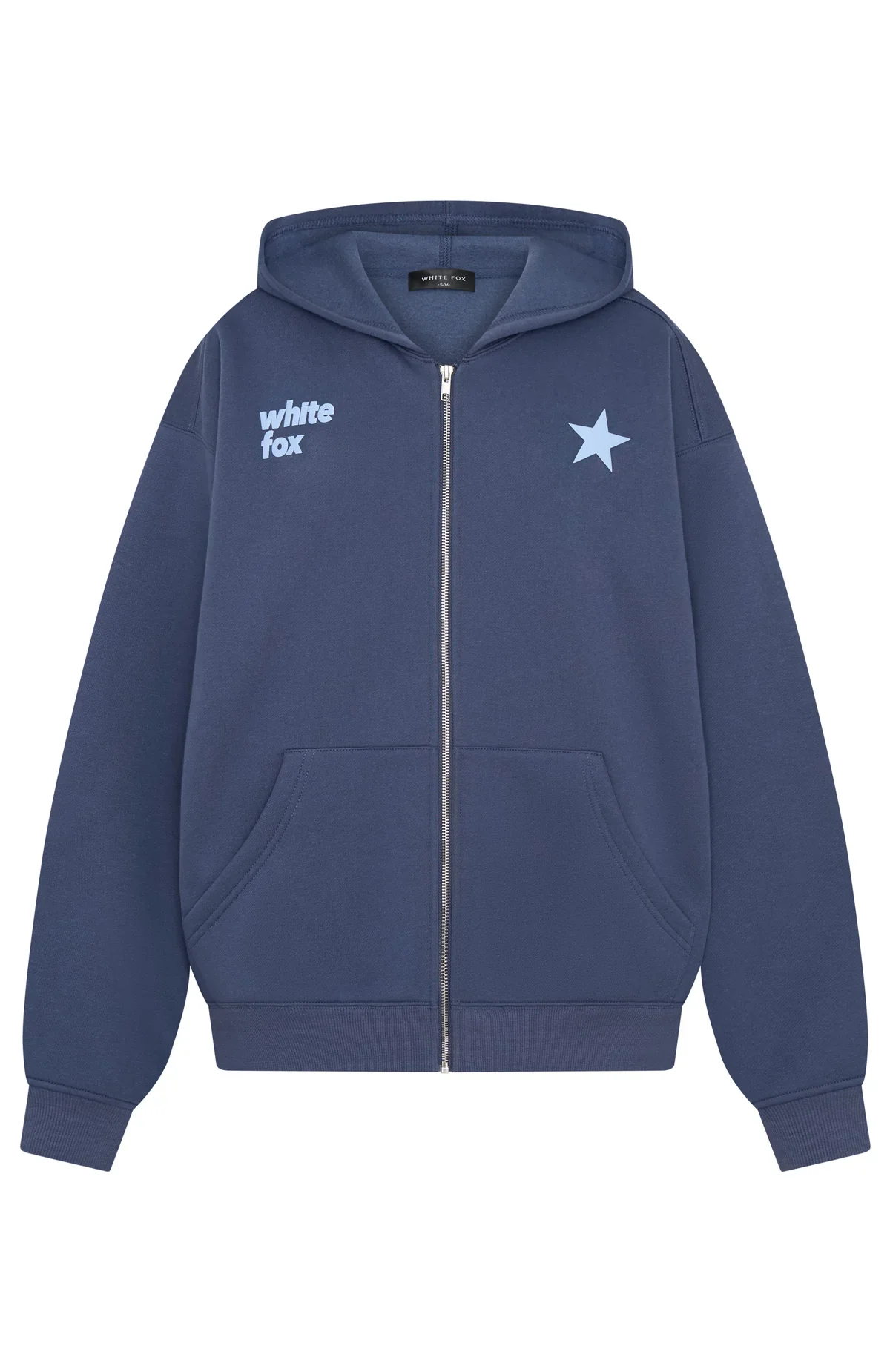 From The Archives Charli Zip Front Hoodie Navy - luluinthesky