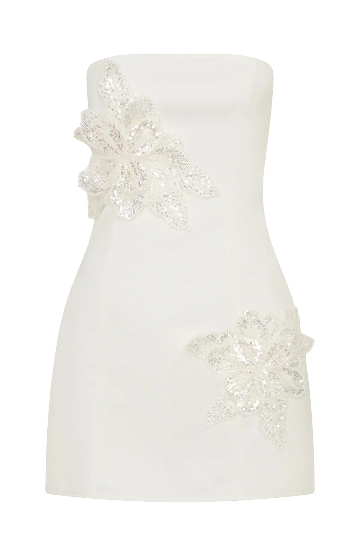 Rendezvous Strapless Mini Dress Cream - luluinthesky