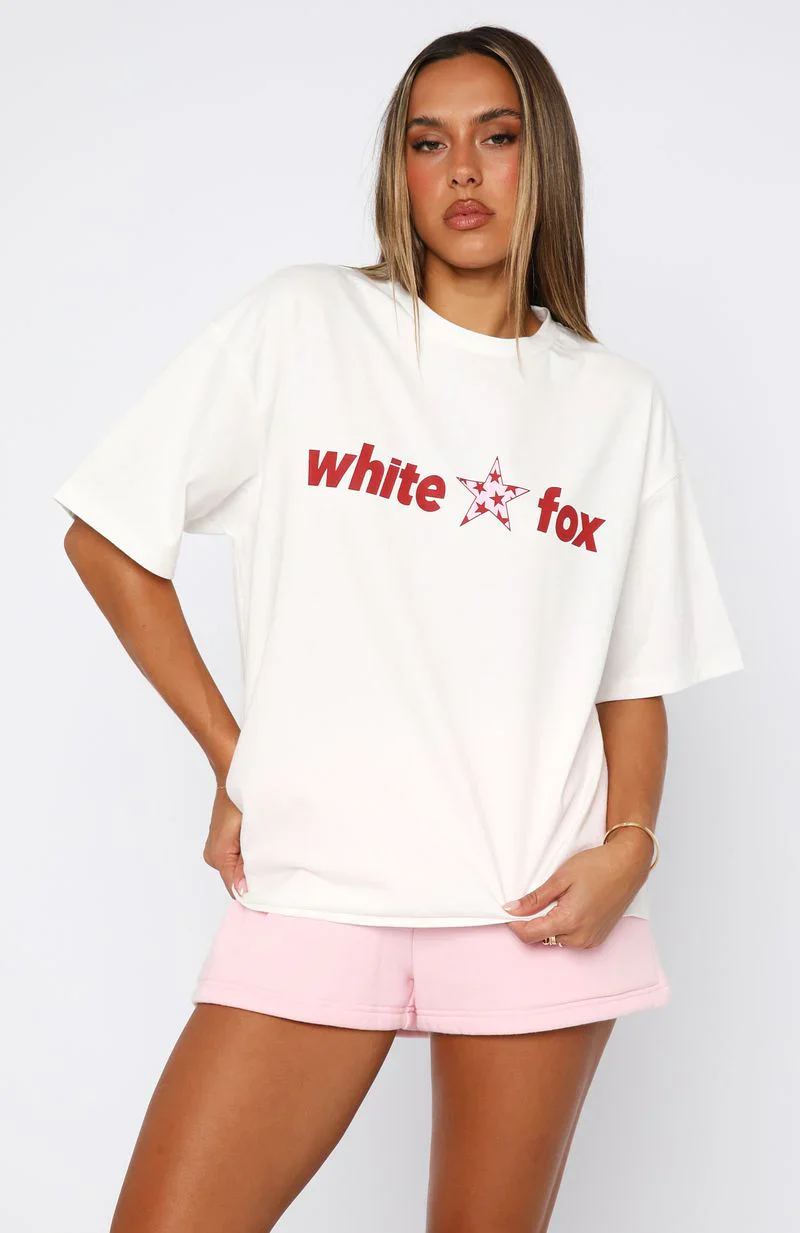 From The Archives Mila Oversized Tee White - luluinthesky