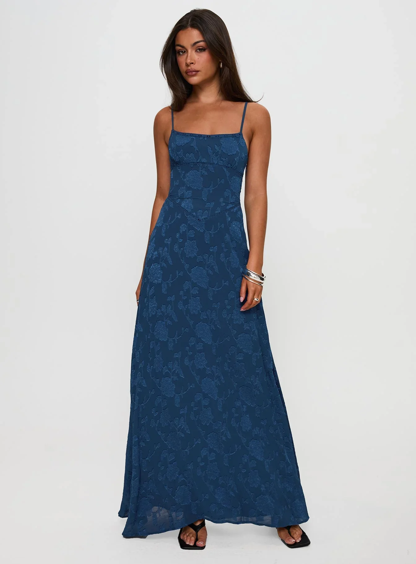 South Of France Maxi Dress Navy - luluinthesky