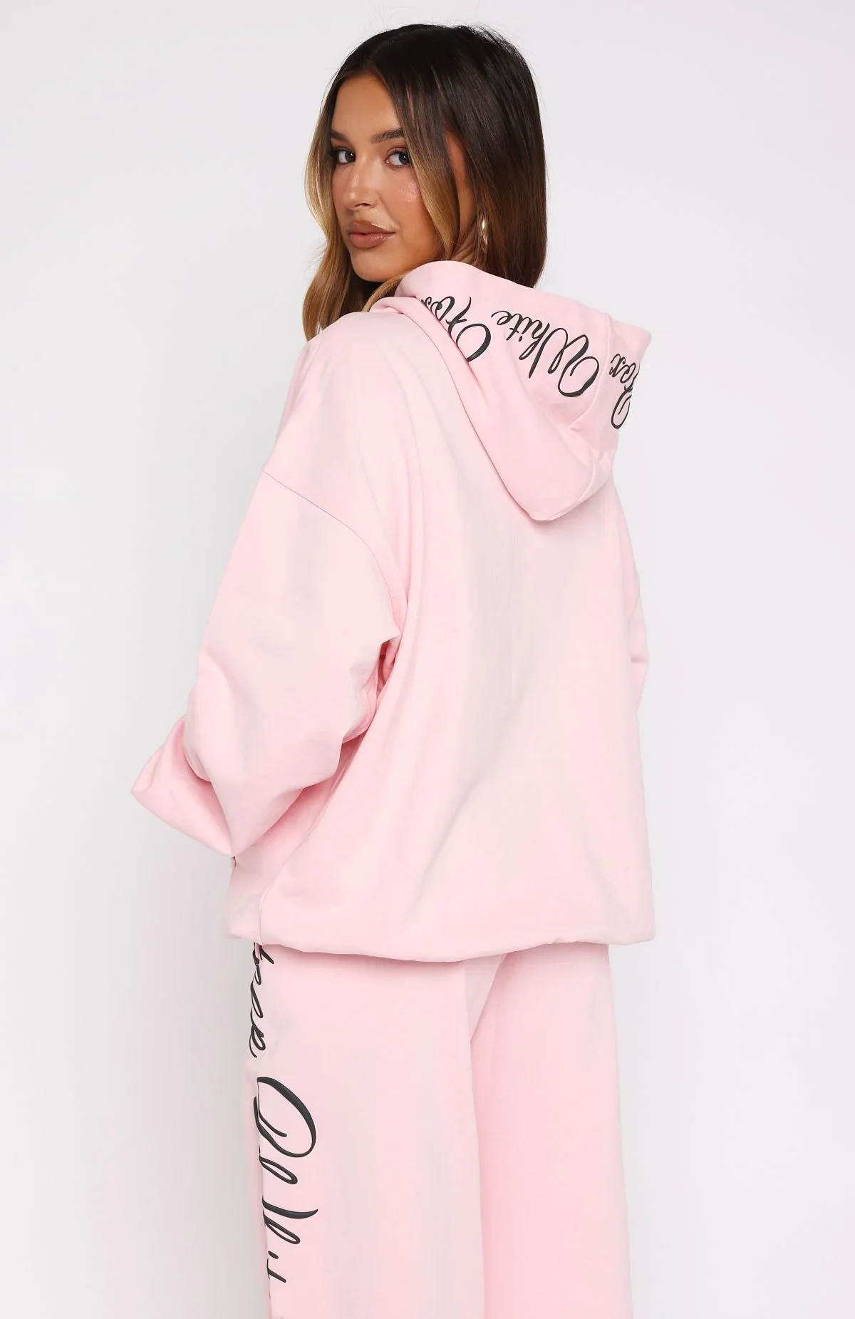 Lucky Thirteen Shaya Oversized Hoodie Soft Pink - luluinthesky
