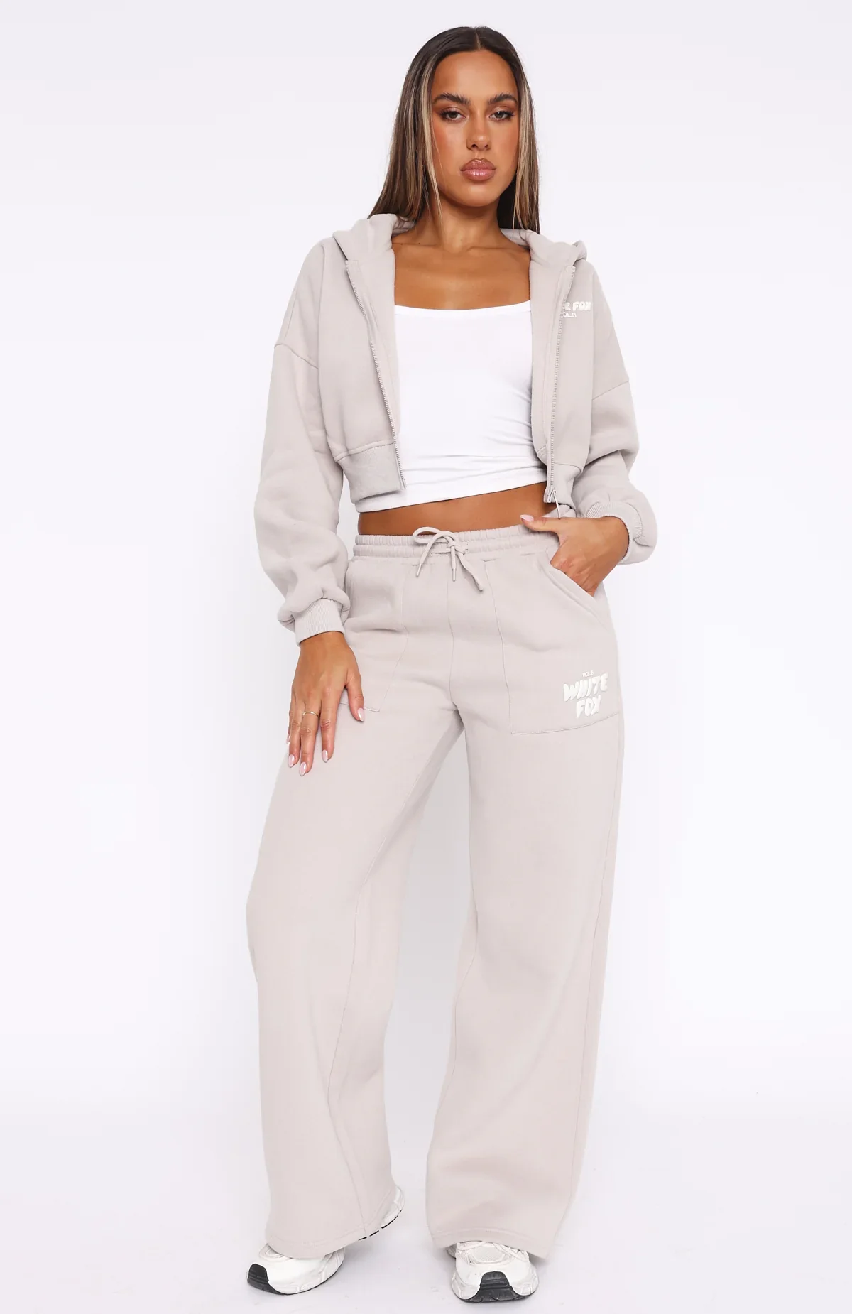 Offstage Wide Leg Sweatpants Moon - luluinthesky