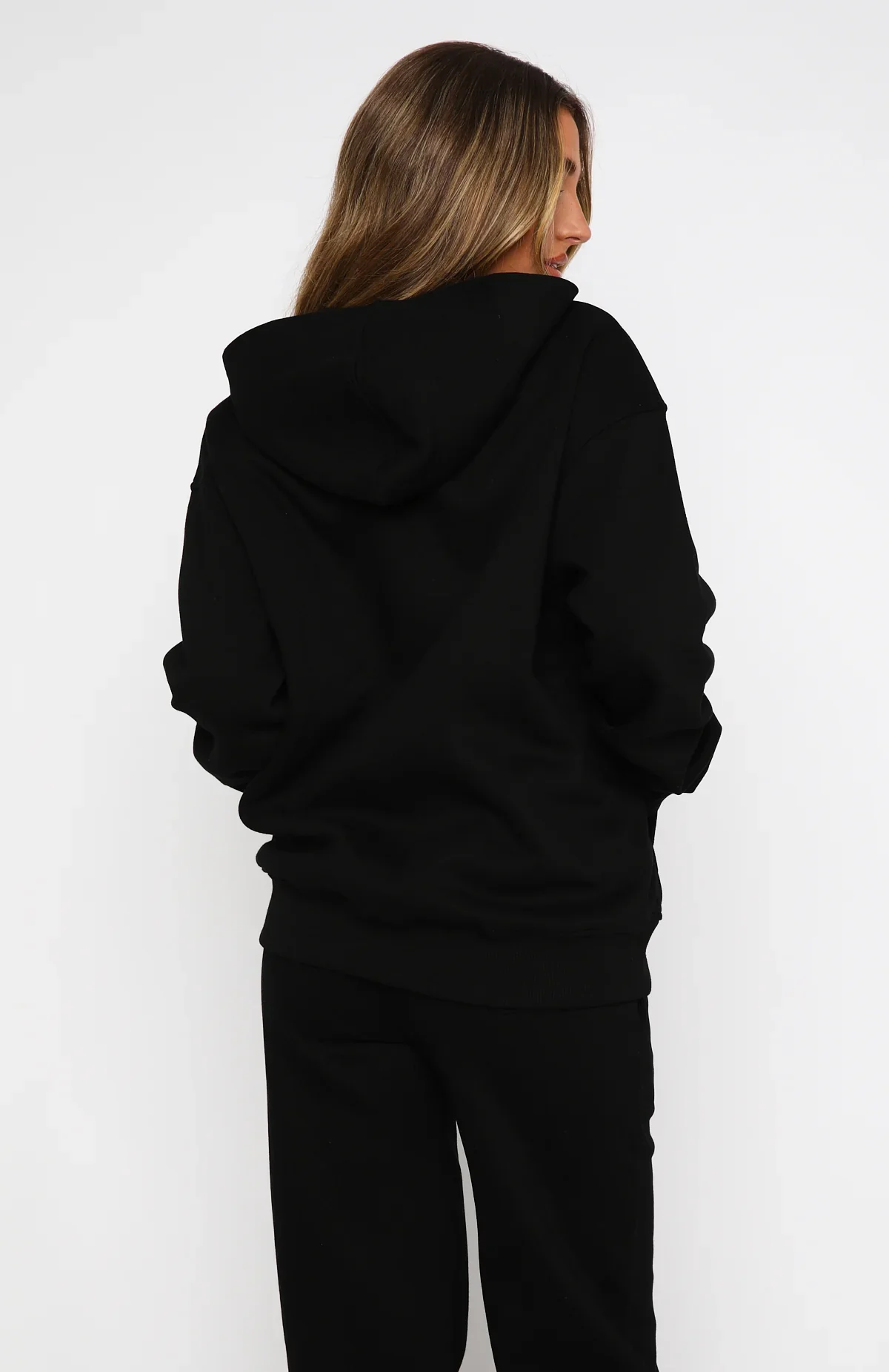 Match Your Words Oversized Hoodie Black - luluinthesky
