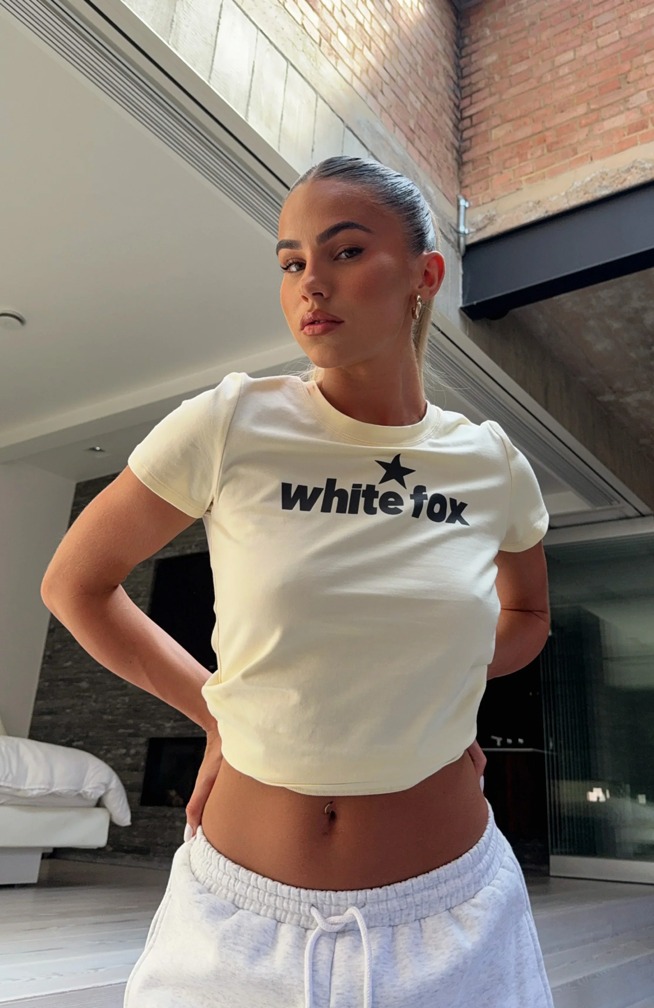 From The Archives Charli Relaxed Baby Tee Lemon - luluinthesky