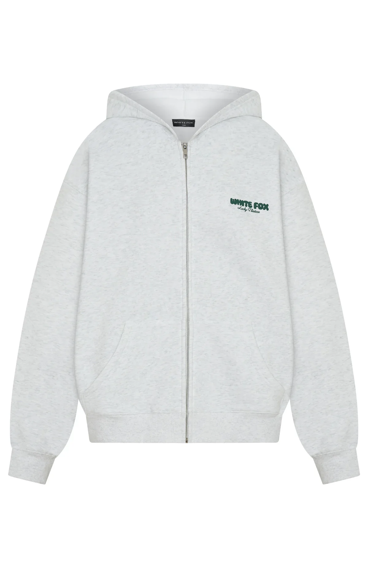 Lucky Thirteen Charise Zip Front Hoodie Grey Marle - luluinthesky