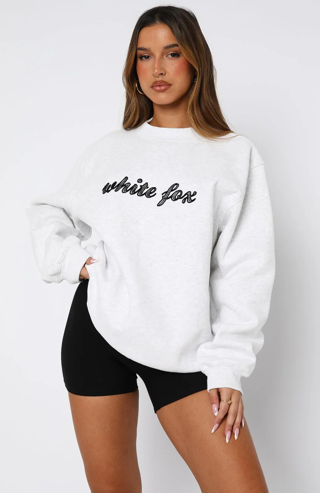 Call On You Oversized Sweater Grey Marle - luluinthesky