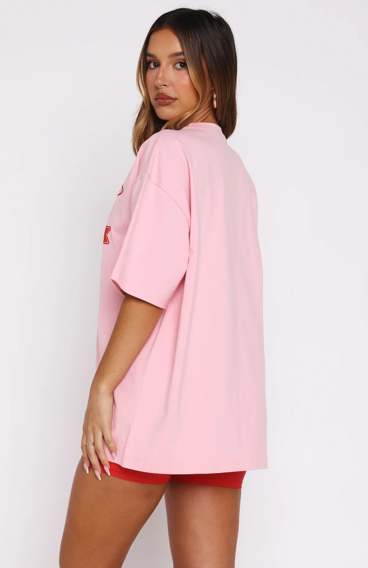Ready To Go Oversized Tee Pink - luluinthesky