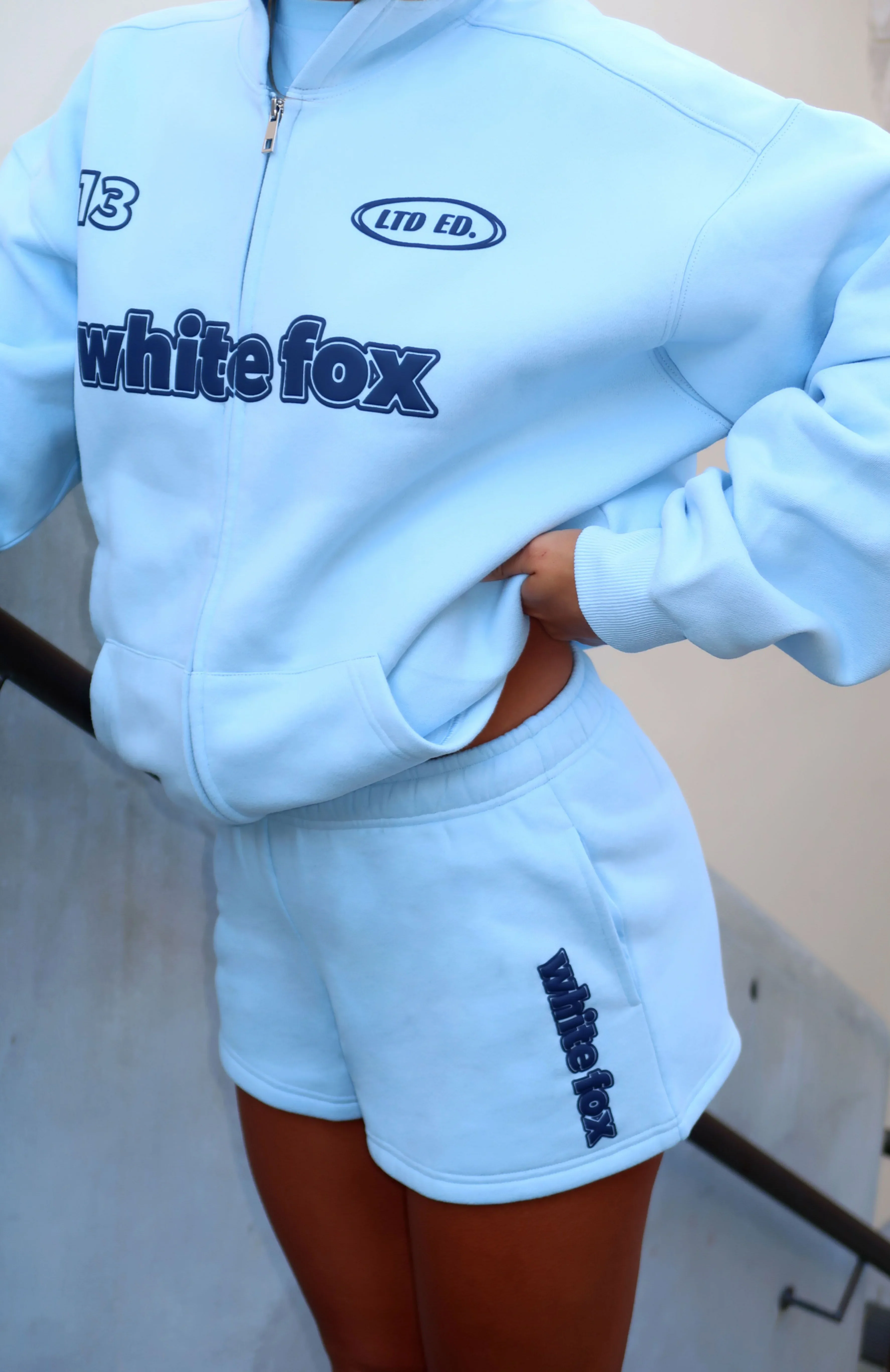 Ready To Go Lounge Shorts Baby Blue - luluinthesky