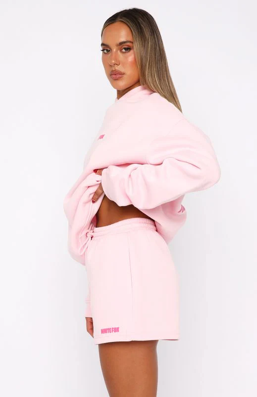 11th Street New York Or Nowhere Lounge Shorts Pink Sugar - luluinthesky