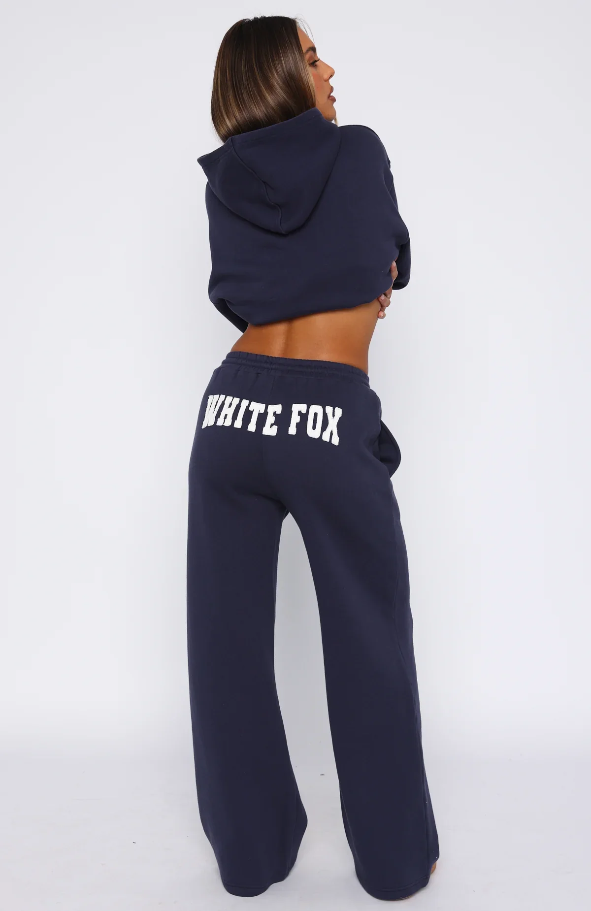 Shout It Out Wide Leg Sweatpants Navy - luluinthesky