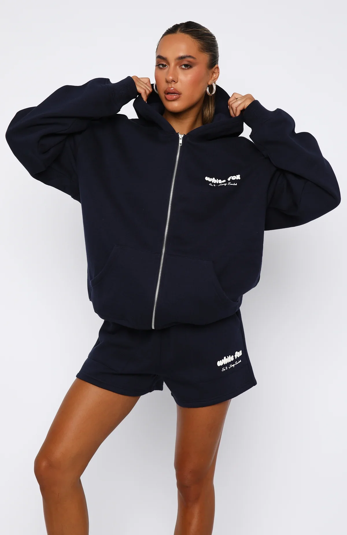 Era 8 Zip Front Hoodie Nautical - luluinthesky