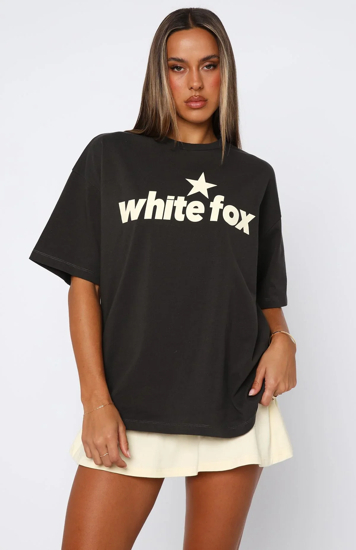 From The Archives Charli Oversized Tee Charcoal - luluinthesky