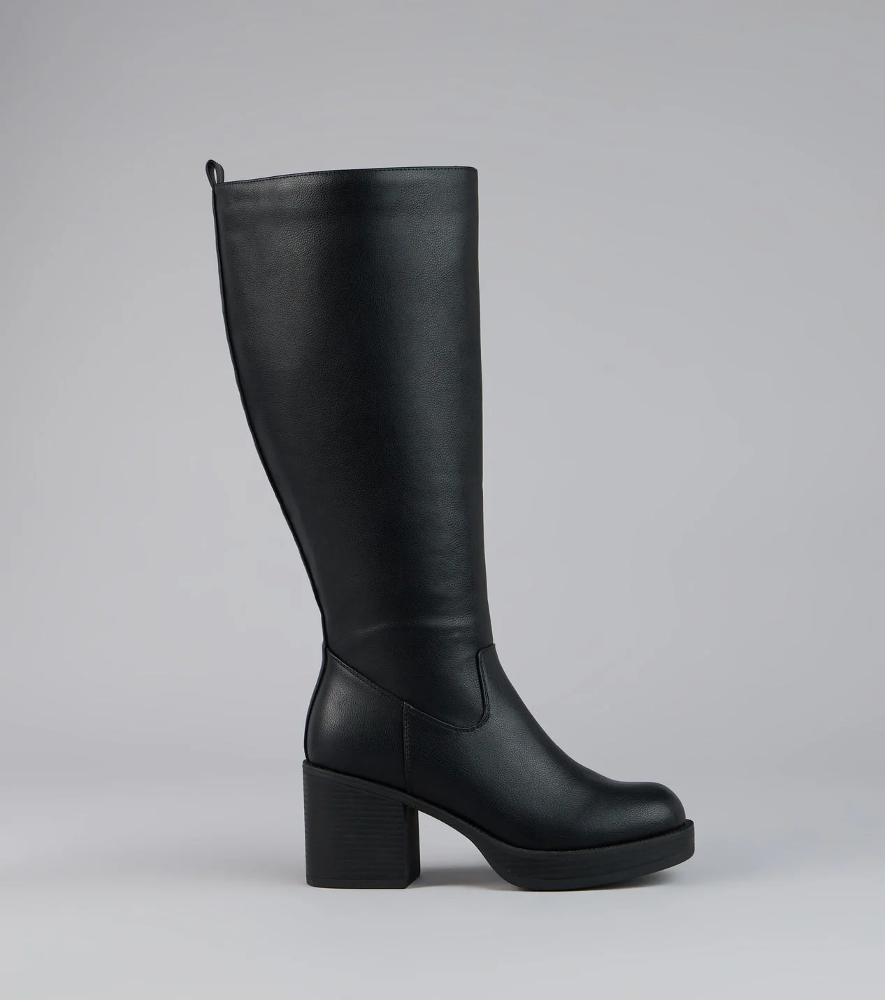 Steppin Up Block Heel Knee High Boots - luluinthesky