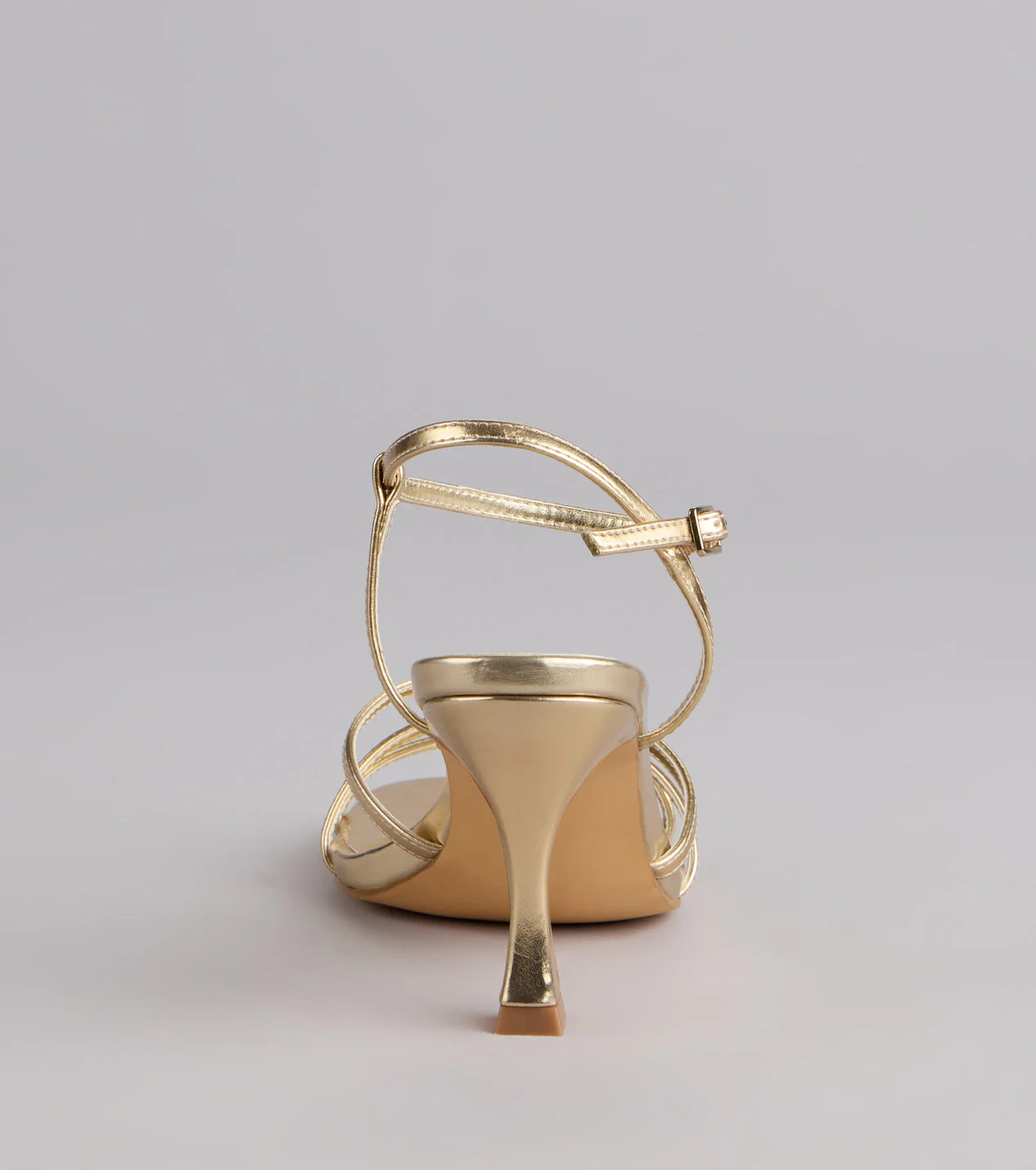 Shine Hour Metallic Strappy Stiletto Heels - luluinthesky