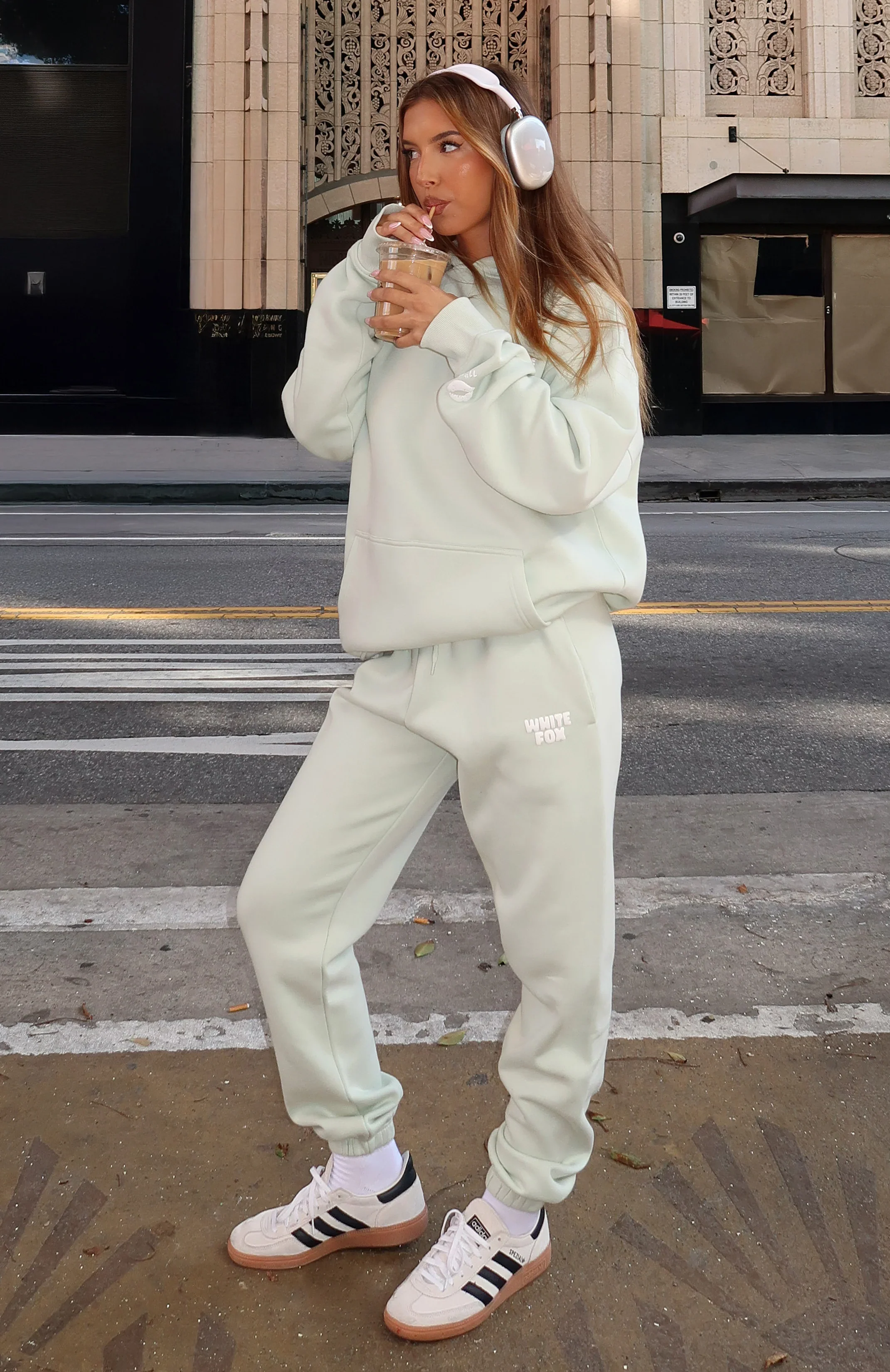 11th Street Keeping It Real Sweatpants Iced Matcha - luluinthesky