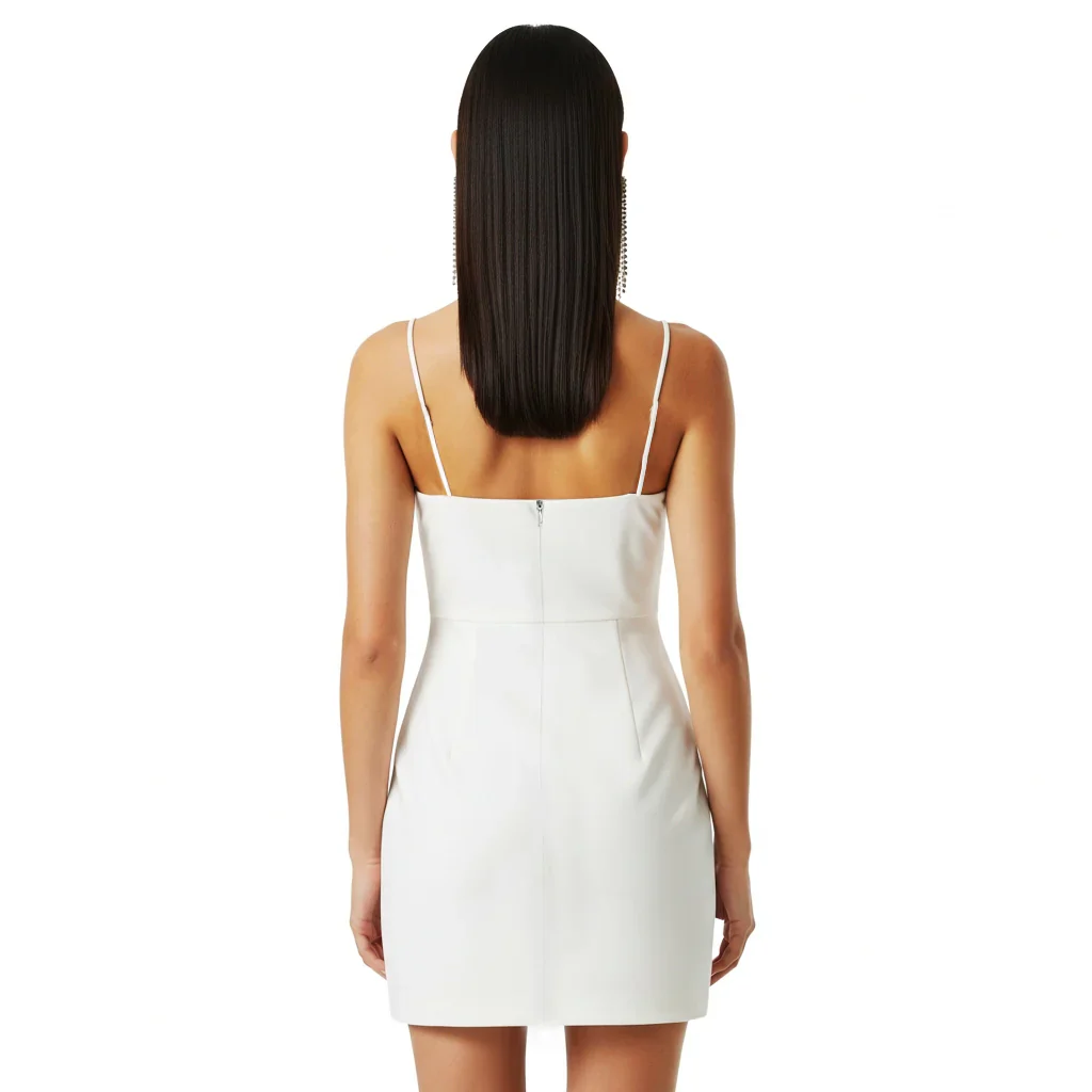 Iris Appliqué Mini Dress - White - luluinthesky