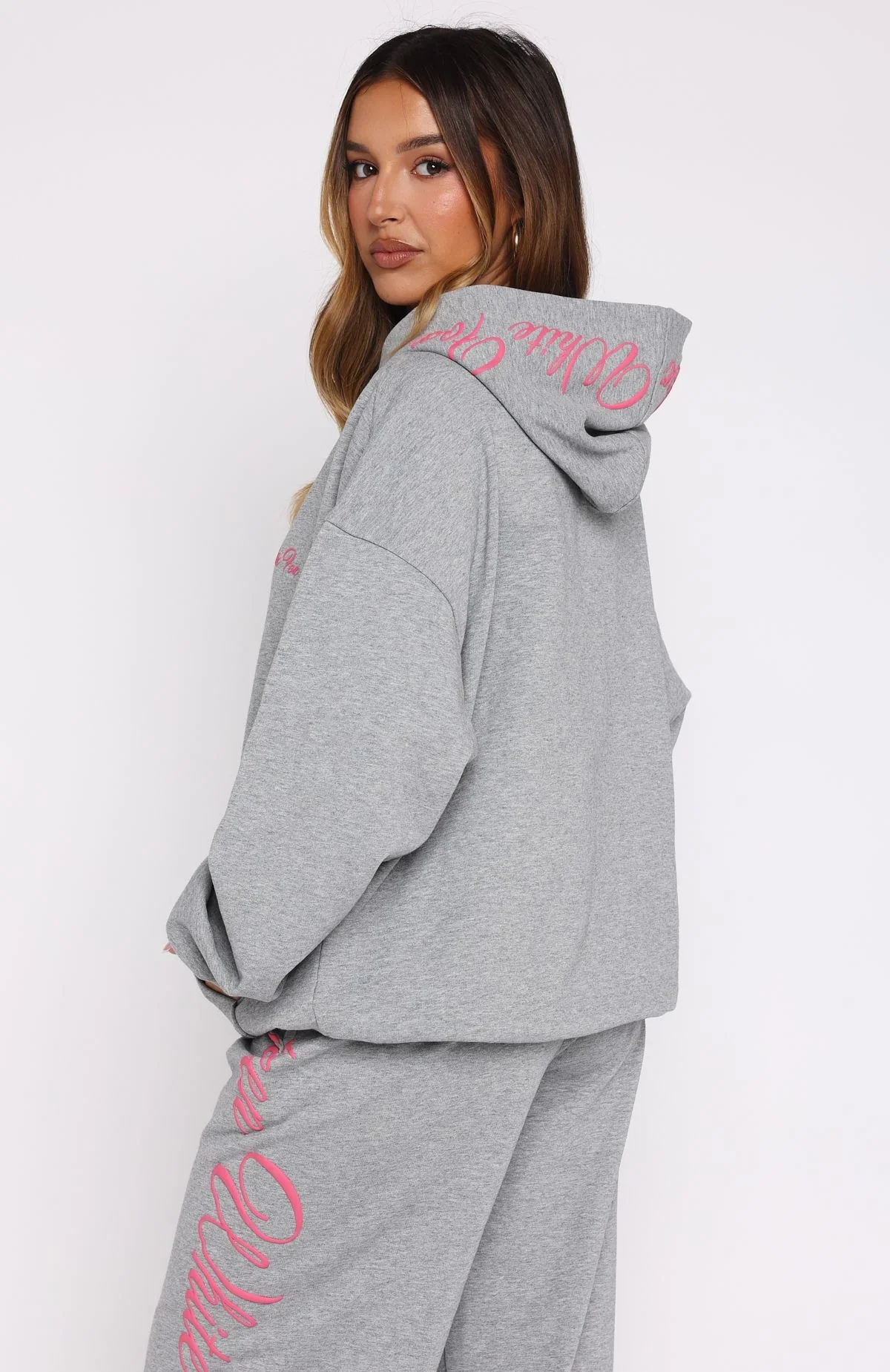 Lucky Thirteen Shaya Oversized Hoodie Dark Grey Marle - luluinthesky