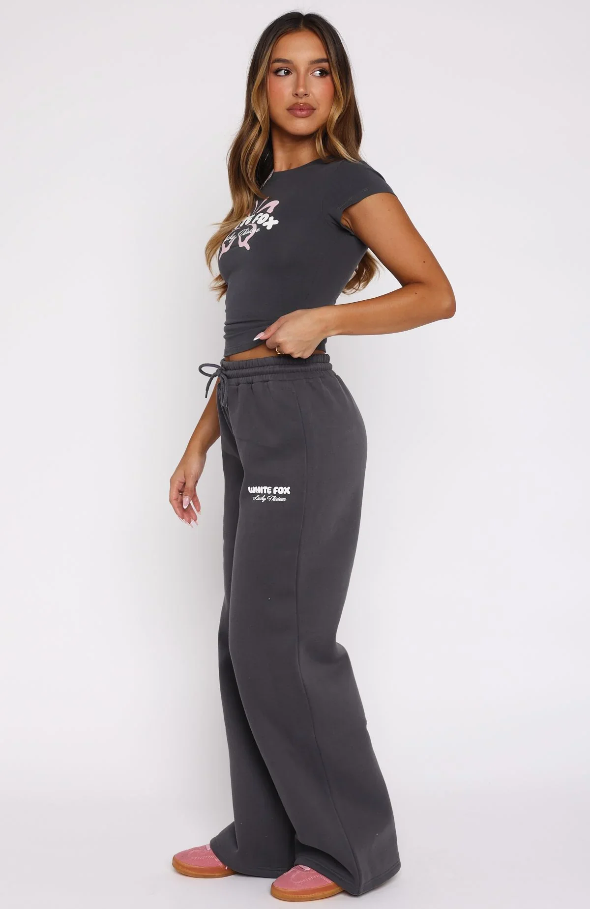 Lucky Thirteen Audrina Wide Leg Sweatpants Volcanic - luluinthesky