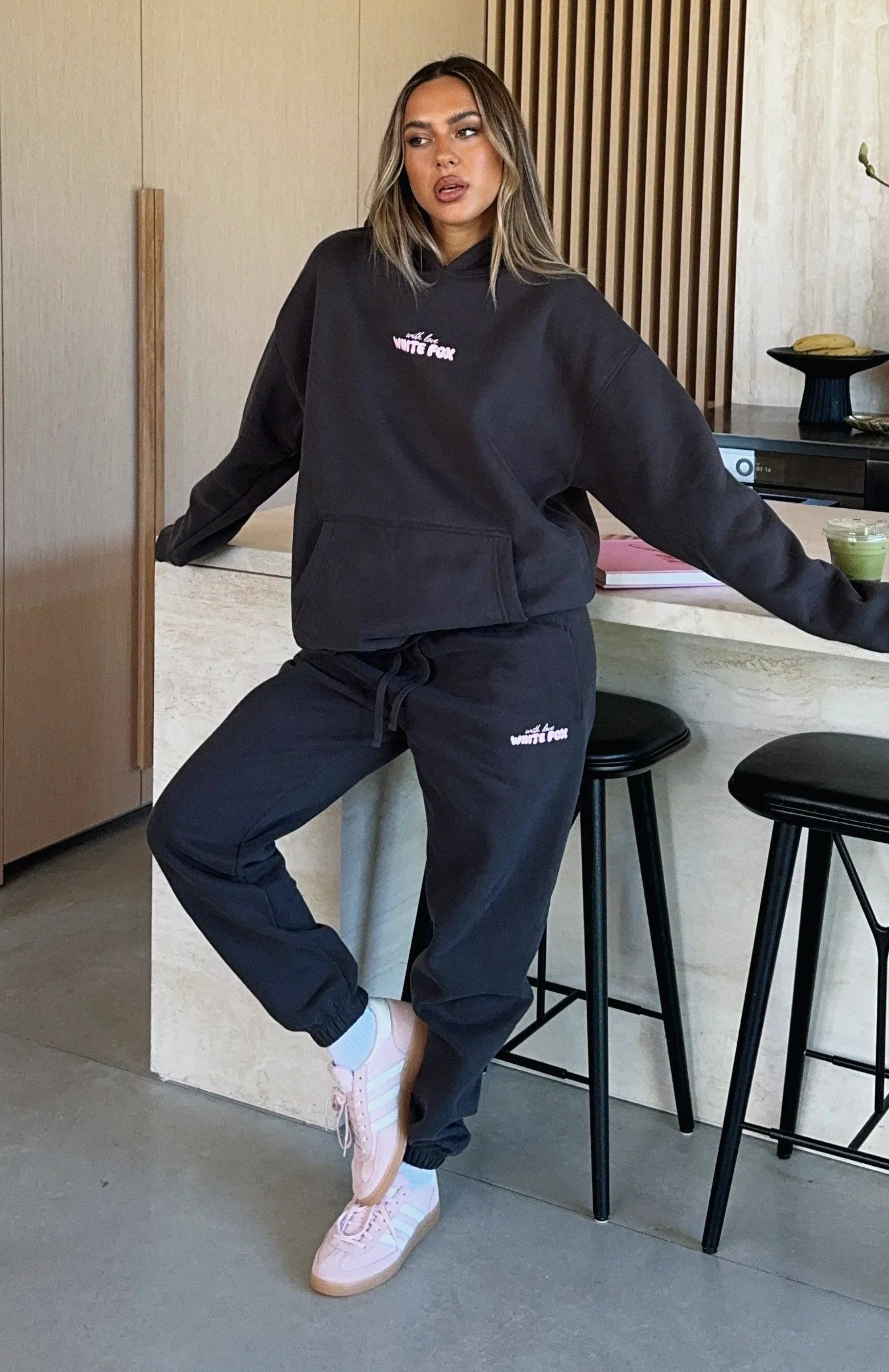 With Love In The Moment Sweatpants Charcoal - luluinthesky