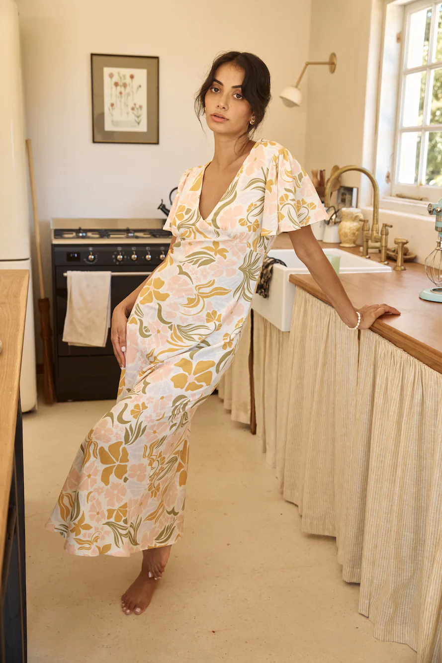 Lights On Midi Dress Multi - luluinthesky