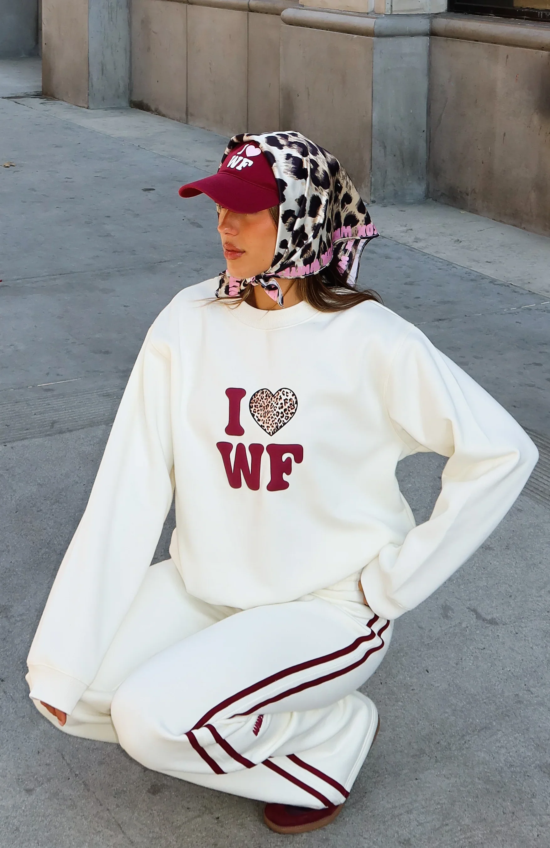 11th Street Out & About Wide Leg Sweatpants Cake Batter - luluinthesky