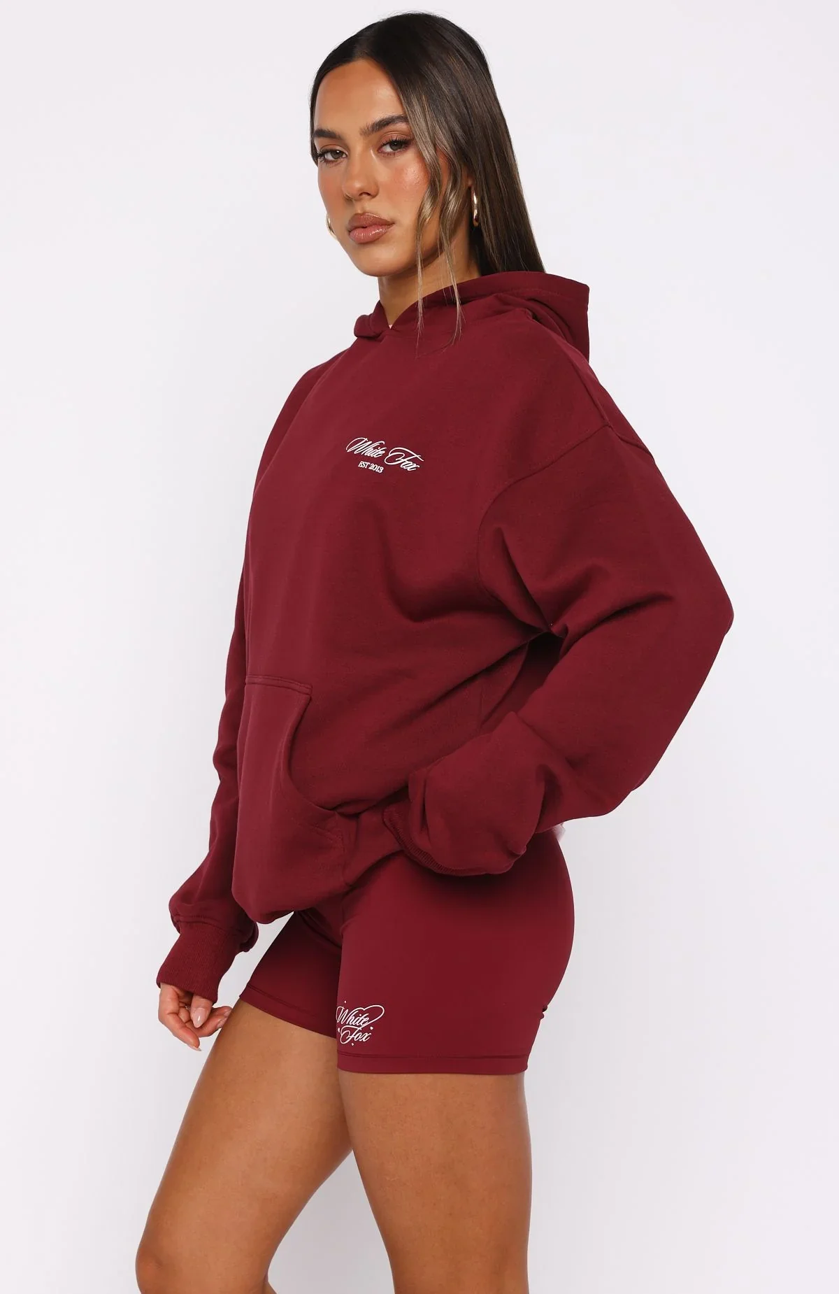 Love You Regardless Oversized Hoodie Burgundy - luluinthesky