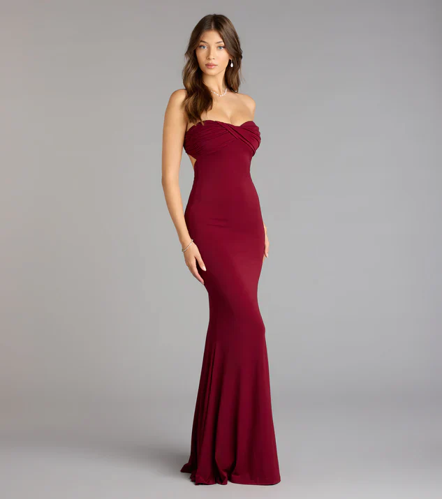 Jessica Strapless Mermaid Formal Dress - luluinthesky