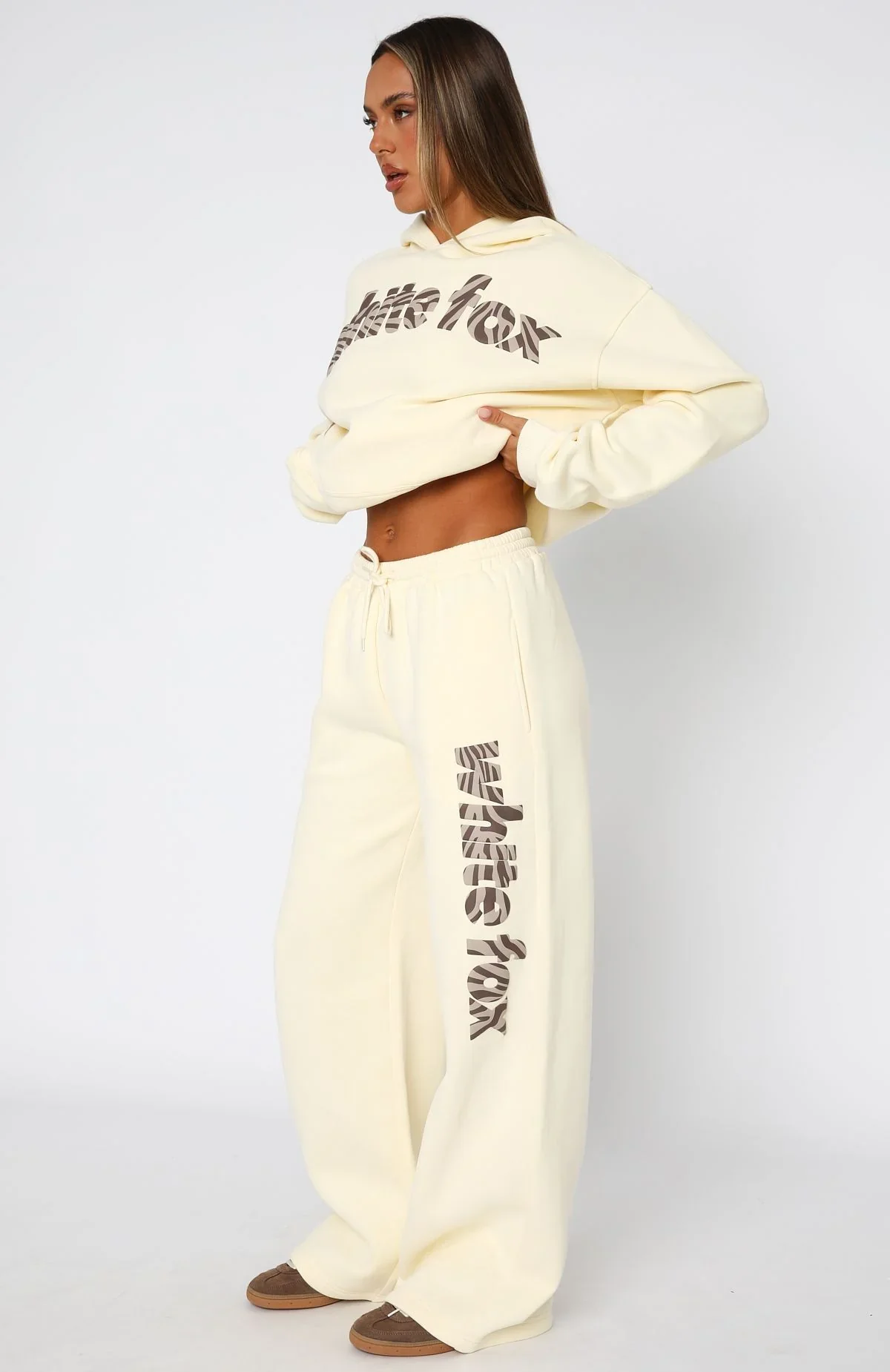 From The Archives Maya Wide Leg Sweatpant Lemon - luluinthesky
