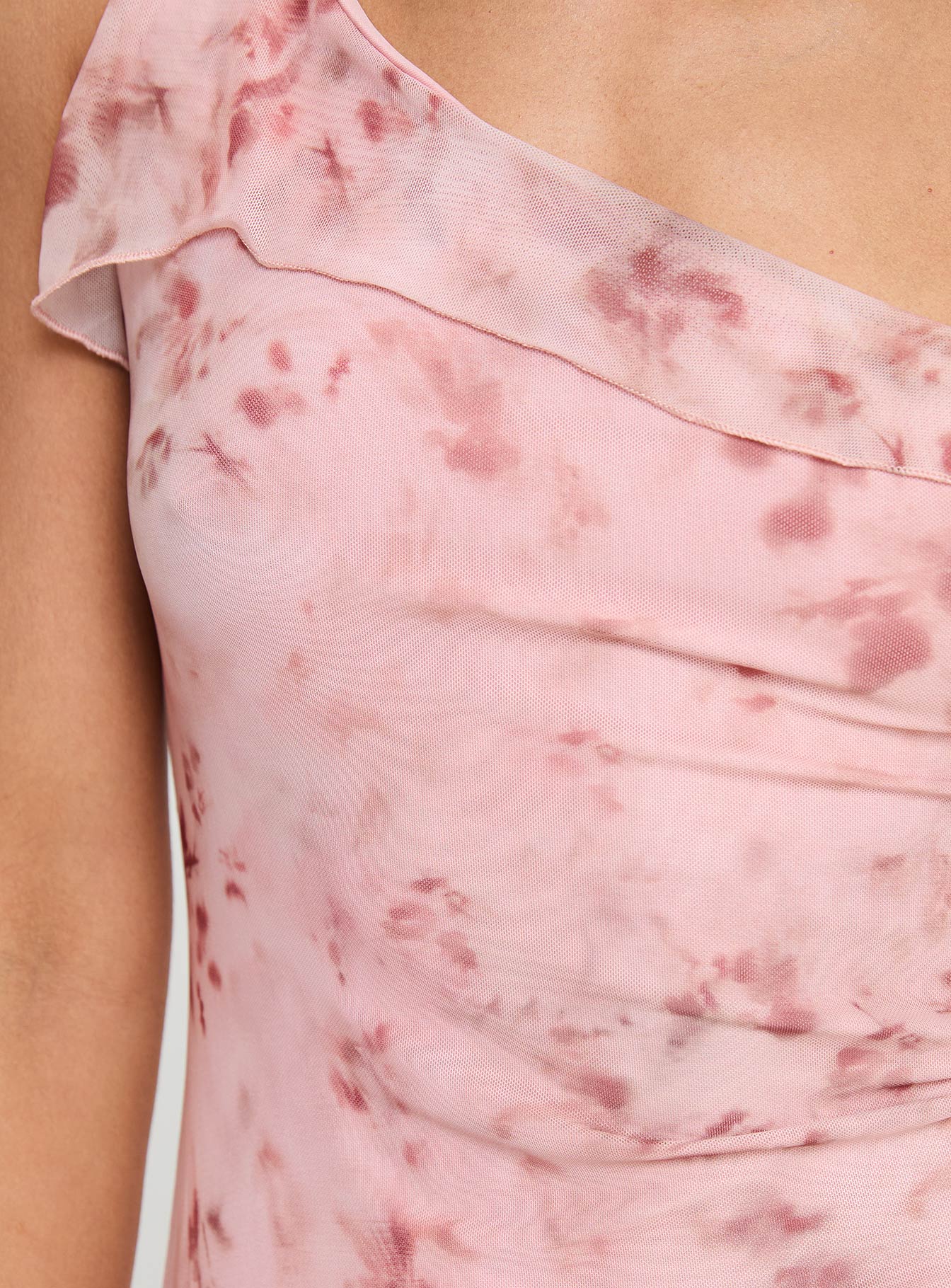 Bramwell One Shoulder Mini Dress Pink - luluinthesky