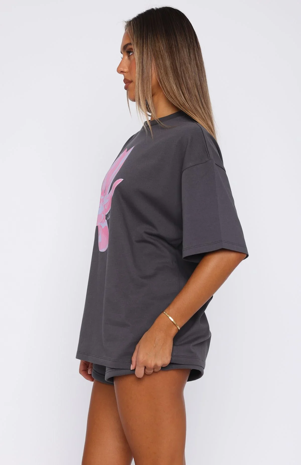 Pick You A Flower Oversized Tee Volcanic - luluinthesky