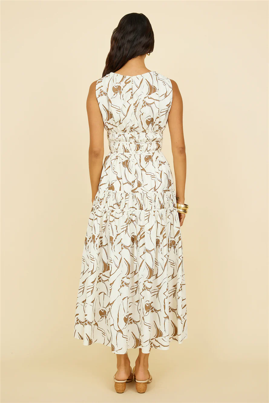 Through the Trees Maxi Dress White - luluinthesky