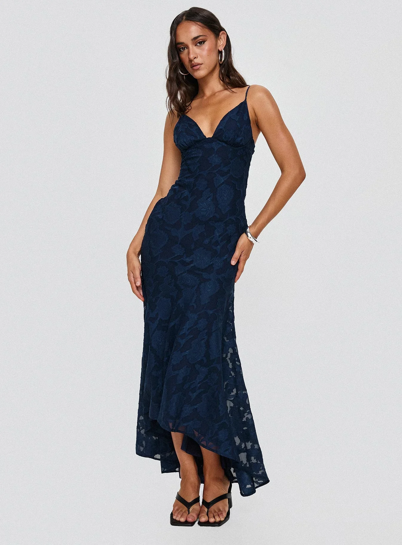 Cyrene Maxi Dress Navy - luluinthesky