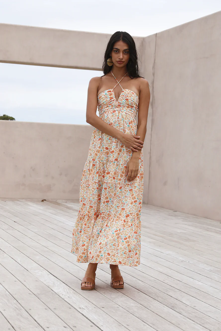 Summer in Paradise Maxi Dress orange - luluinthesky