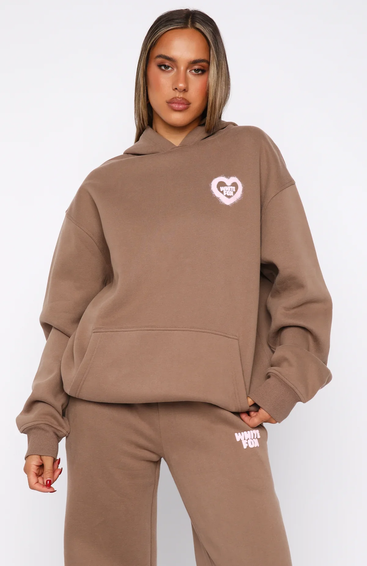 11th Street City Girl At Heart Oversized Hoodie Cinnamon Bun - luluinthesky