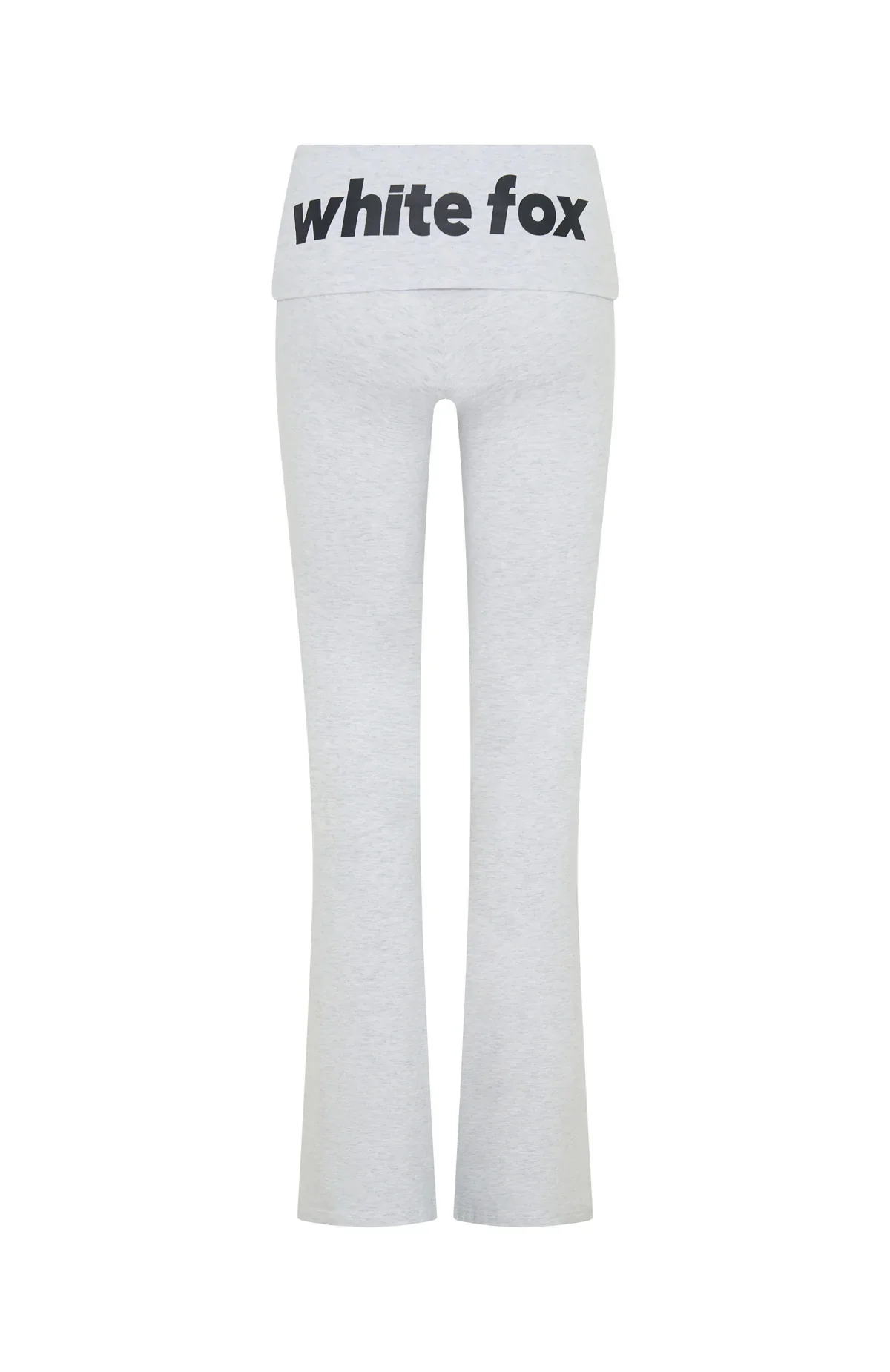 From The Archives Gigi Fold Over Flare Pants Grey Marle - luluinthesky