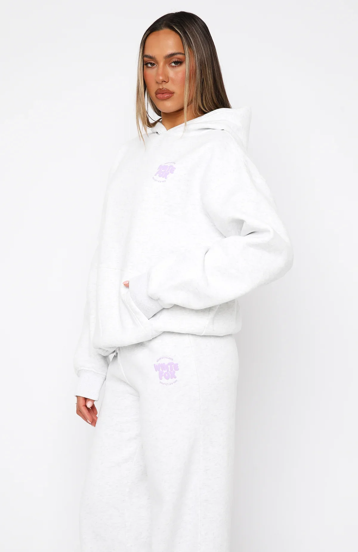 With Love For You Oversized Hoodie Grey Marle - luluinthesky