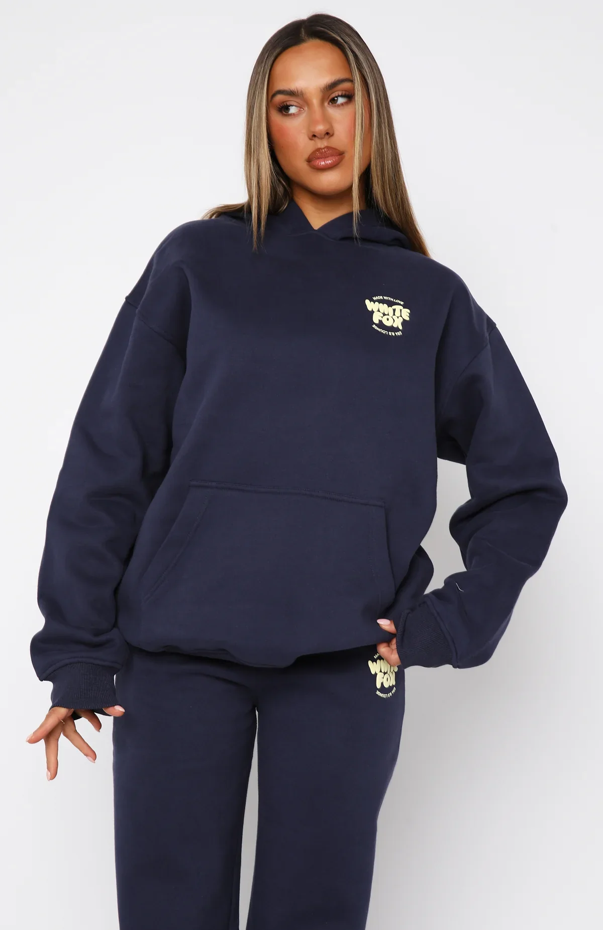 With Love For You Oversized Hoodie Navy - luluinthesky