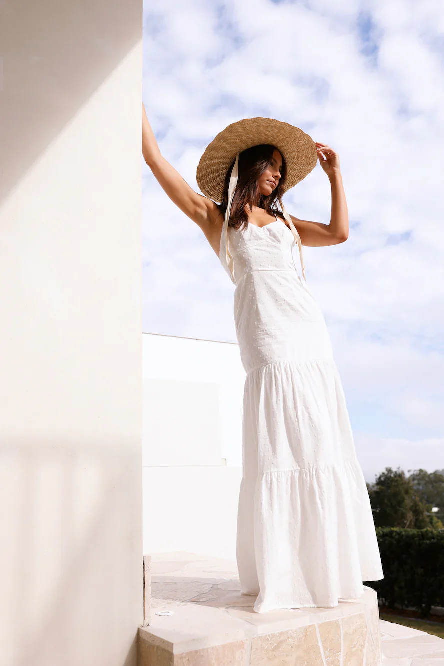 It's Warming Up Maxi Dress White - luluinthesky